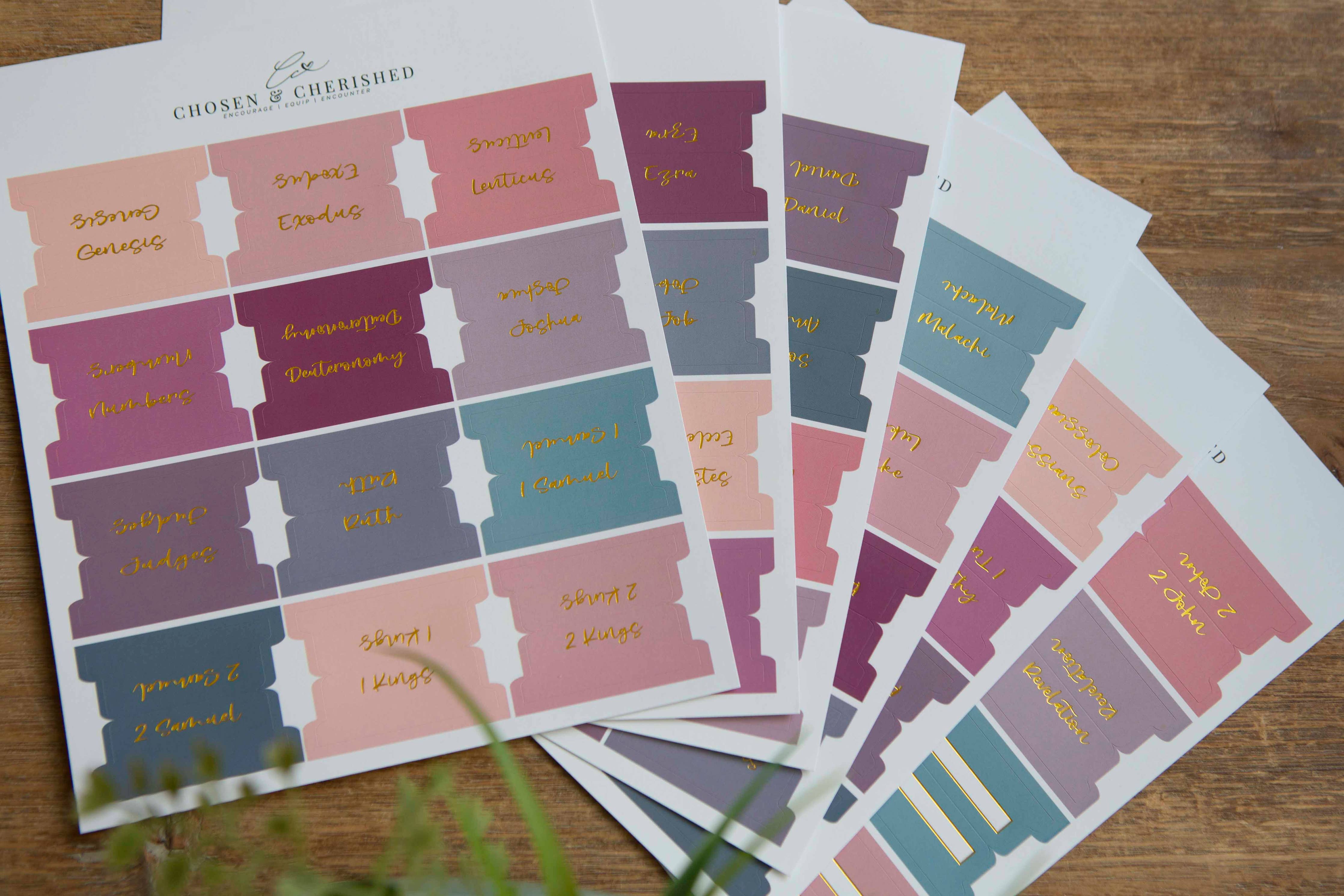Ombre Bible Index Tabs | Colorful Bible Tabs