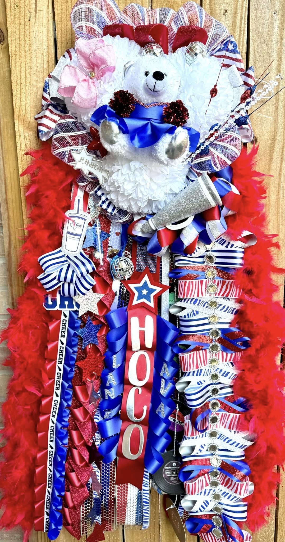 Plush Bears for Homecoming Mums – Gold, Silver, & White – Multiple Sizes