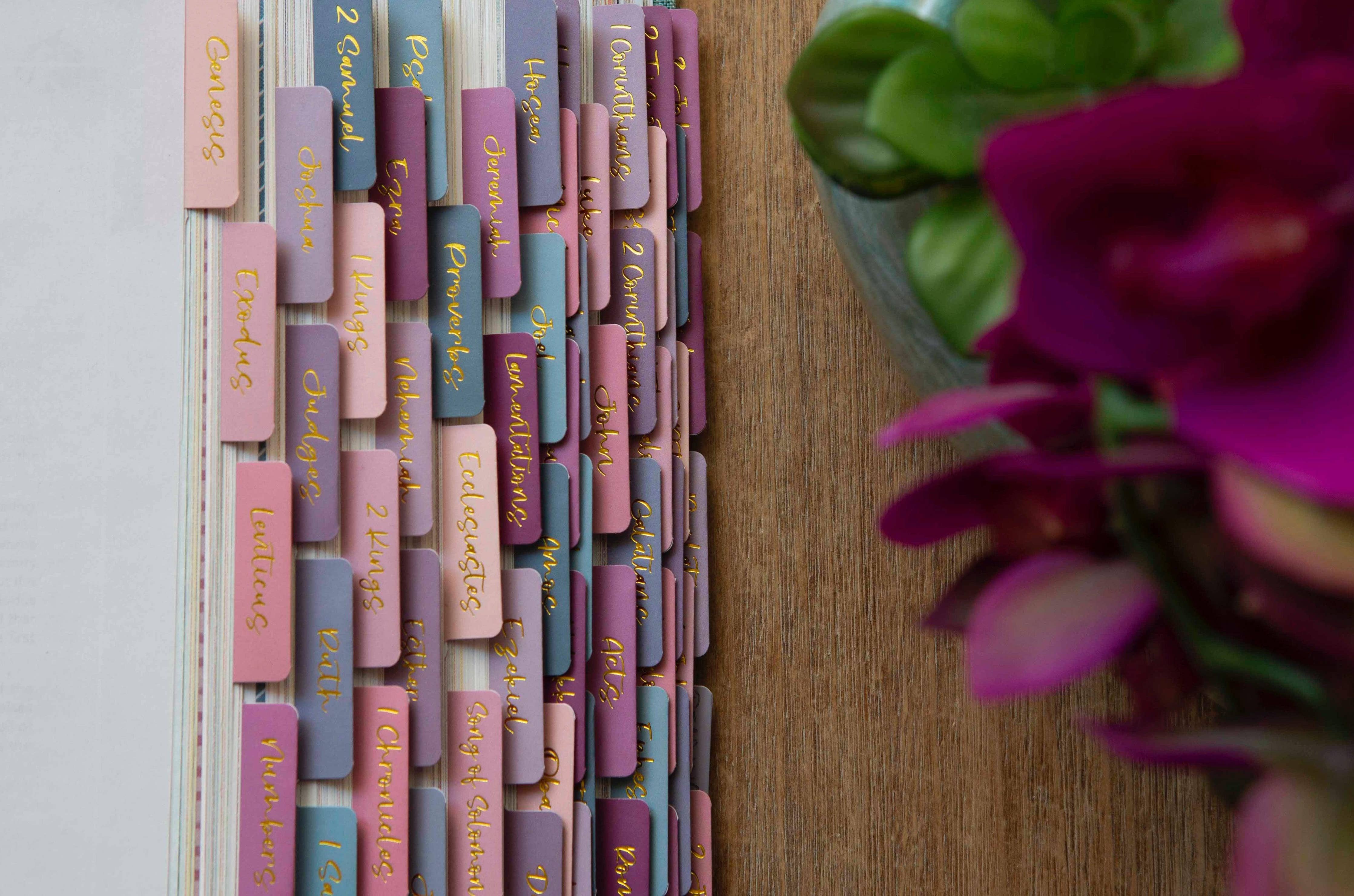 Ombre Bible Index Tabs | Colorful Bible Tabs