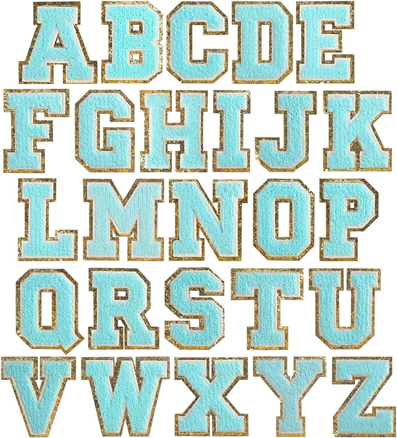 Chenille Letter Patch Set – "HOMECOMING" (Self-Adhesive, 2.2" Gold Trim)