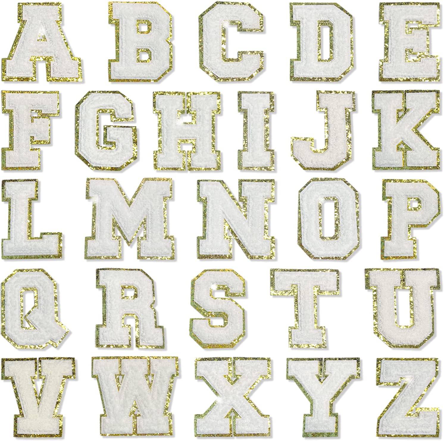 Chenille Letter Patch Set – "HOMECOMING" (Self-Adhesive, 2.2" Gold Trim)