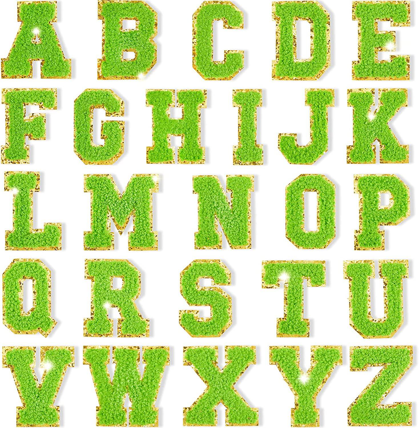 Chenille Letter Patch Set – "HOMECOMING" (Self-Adhesive, 2.2" Gold Trim)