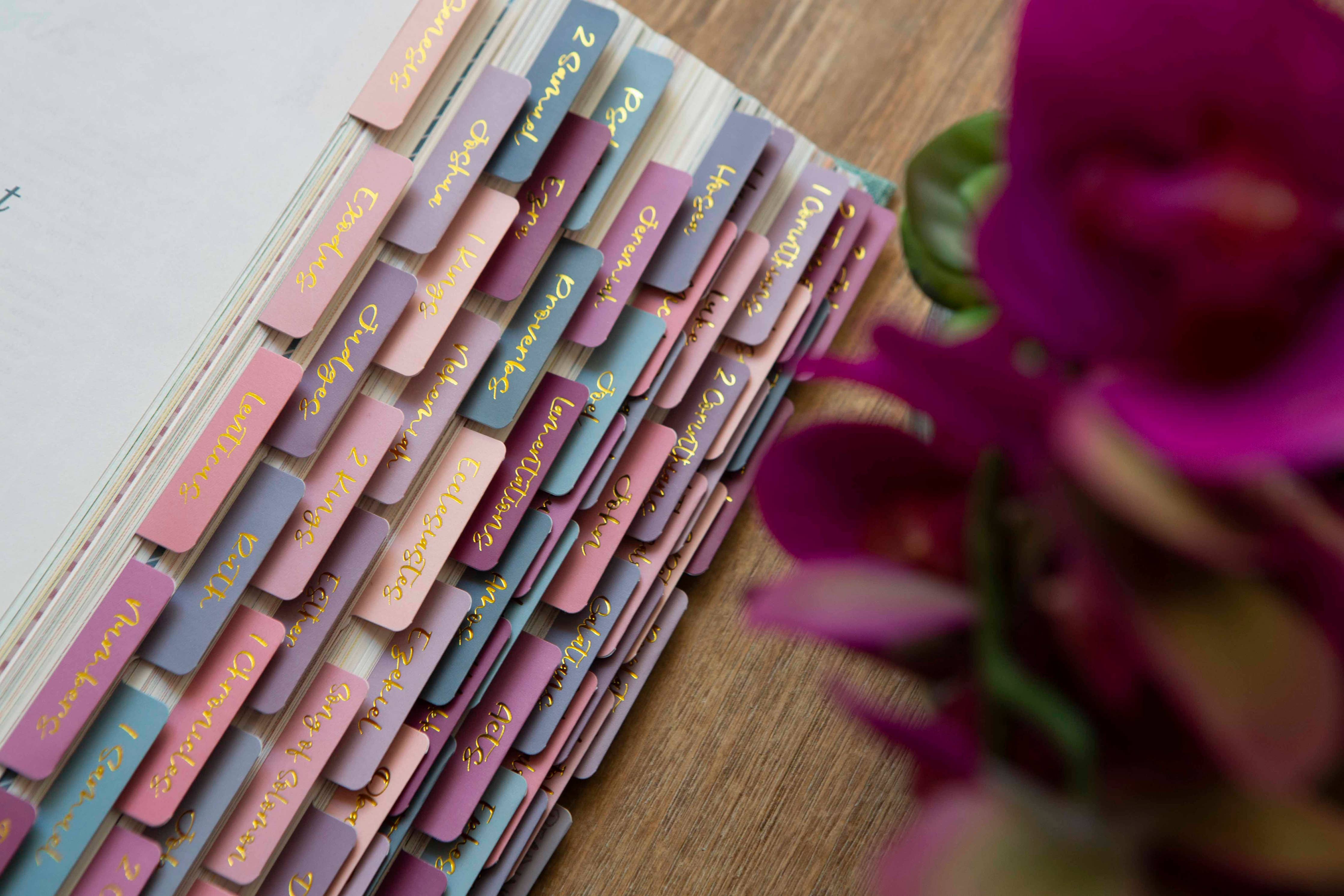 Ombre Bible Index Tabs | Colorful Bible Tabs