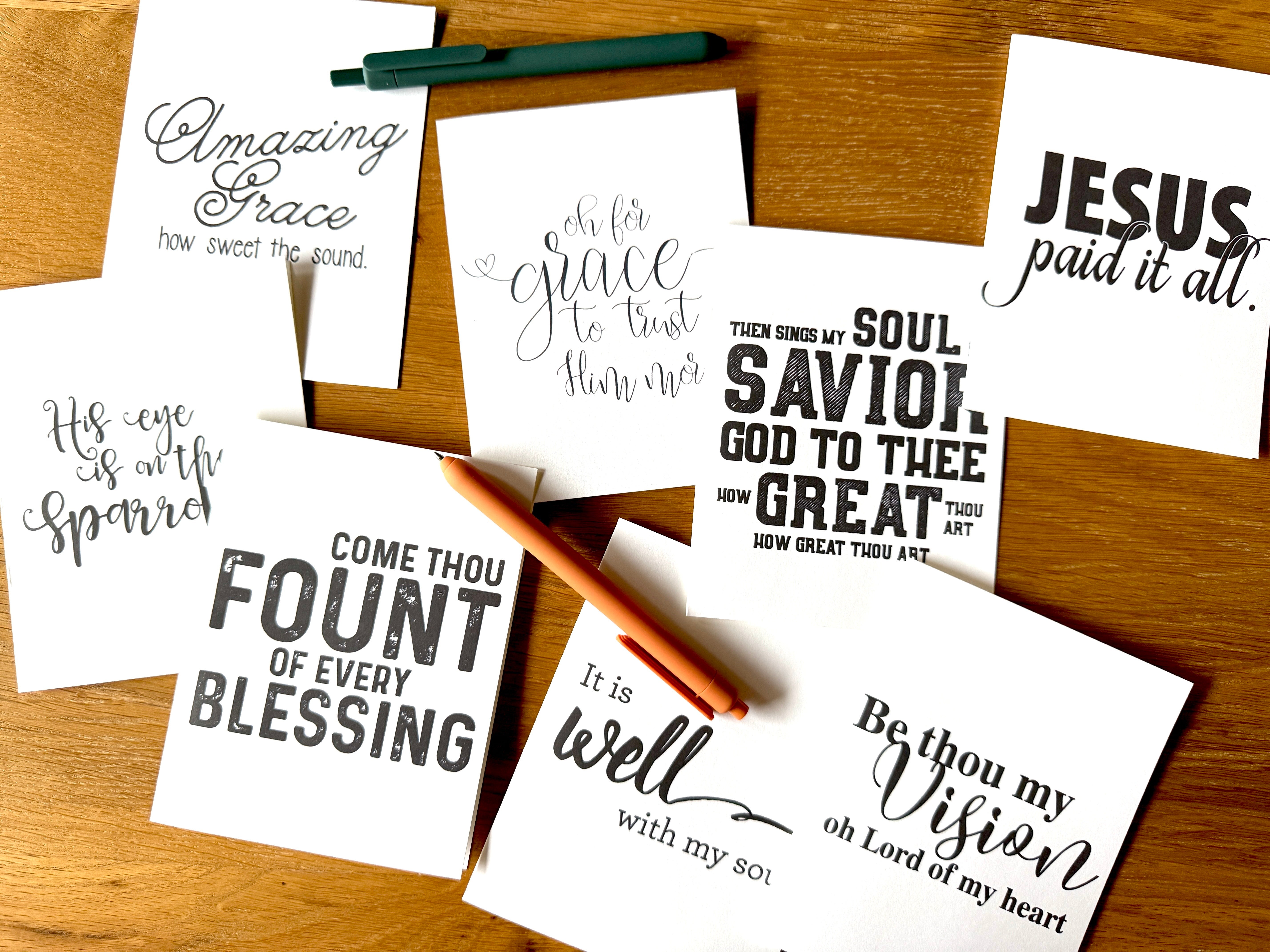 Hymn Notecard Set – Set of 8 🎶✨