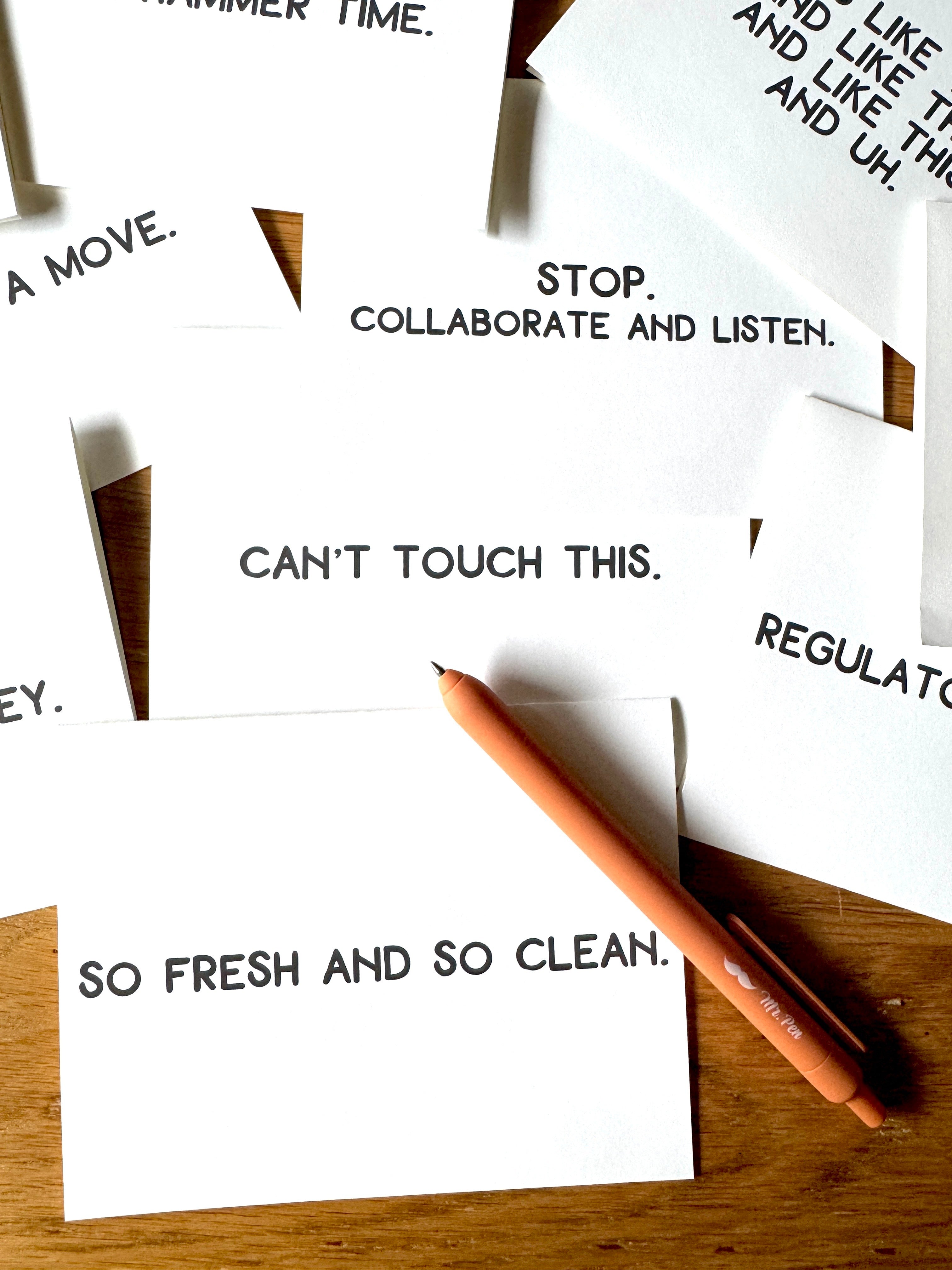 Songs from My Youth" Rap Lyric Notecard Set – Set of 10 🎶🔥