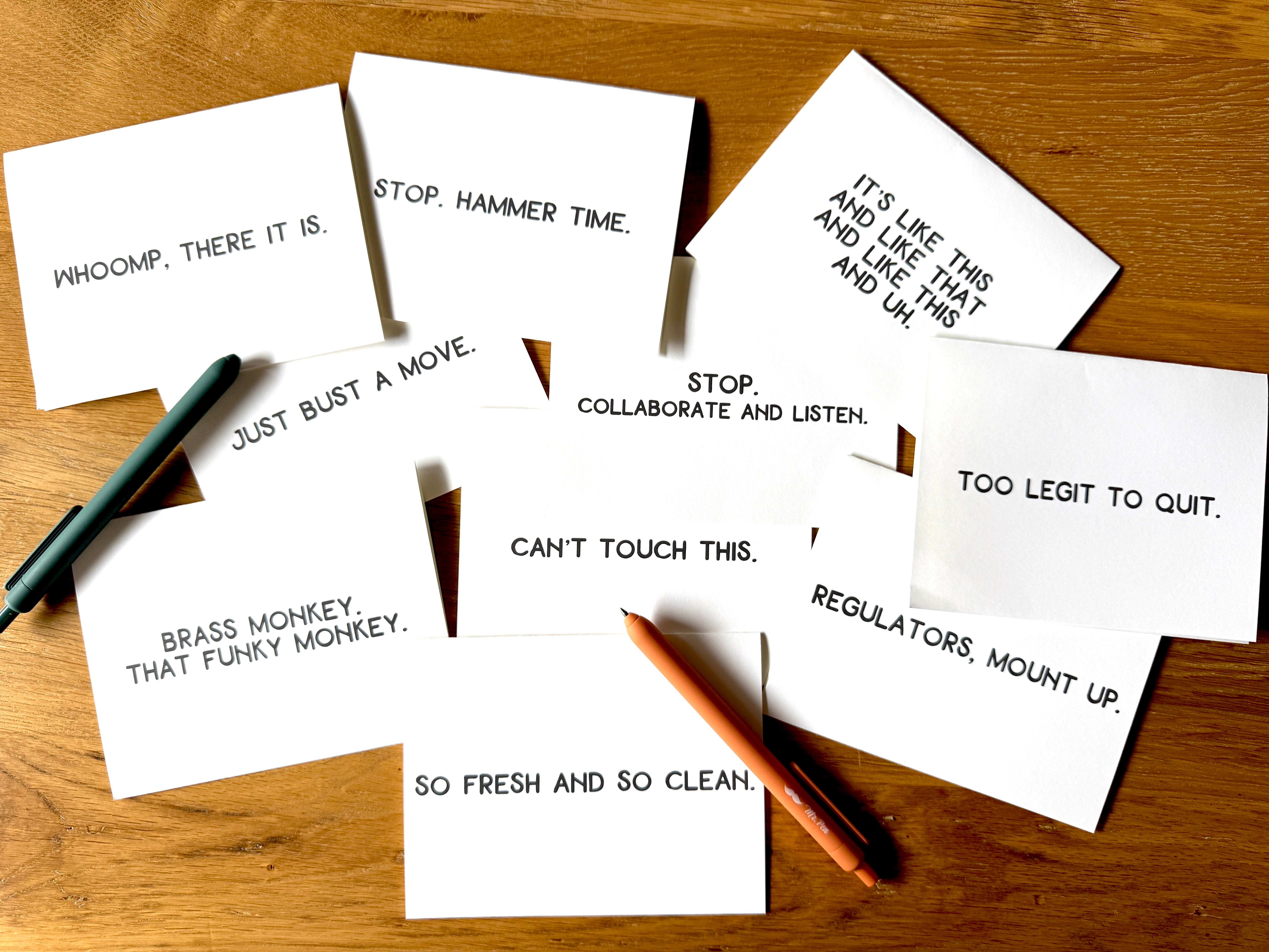 Songs from My Youth" Rap Lyric Notecard Set – Set of 10 🎶🔥