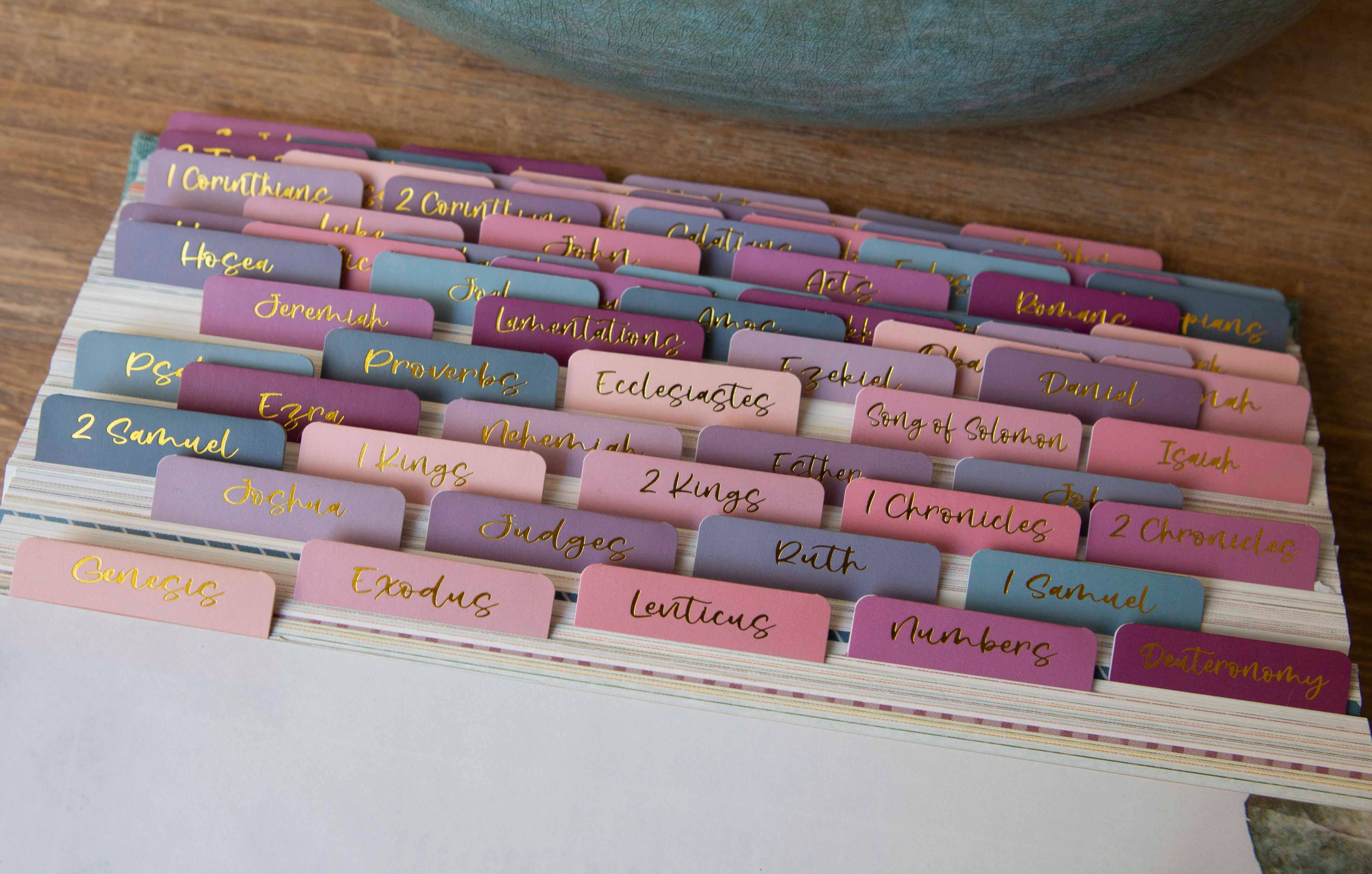 Ombre Bible Index Tabs | Colorful Bible Tabs
