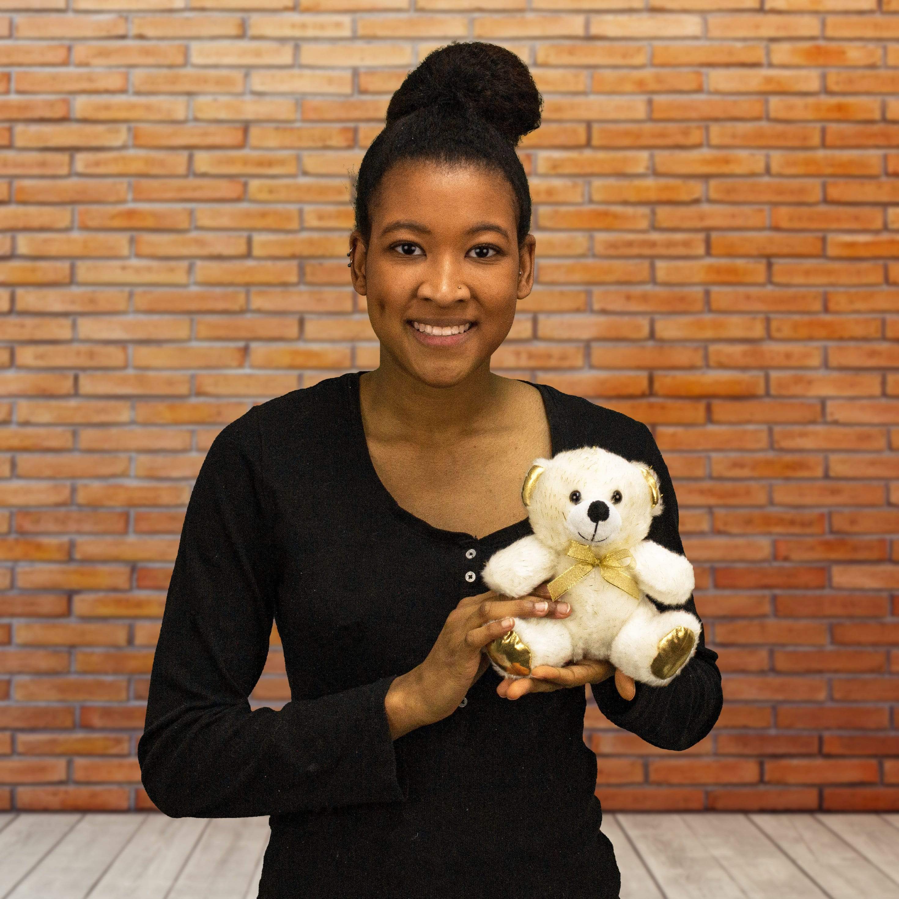 Plush Bears for Homecoming Mums – Gold, Silver, & White – Multiple Sizes