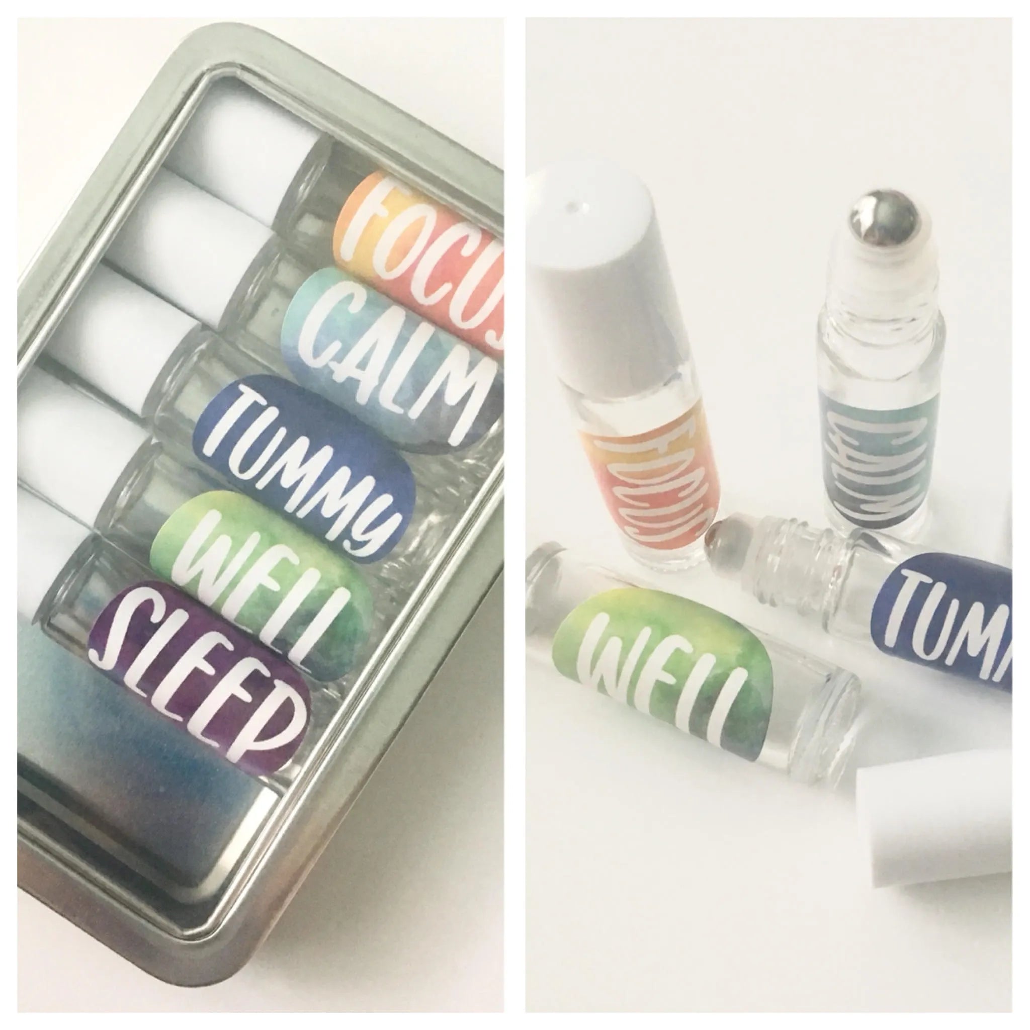 Essential Oil Bottle Label Stickers – Set of 5 (Free Shipping!) ✨🌿