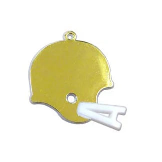 Football Helmet Charm – Gold or Silver | 1.5" Flat Homecoming Trinket