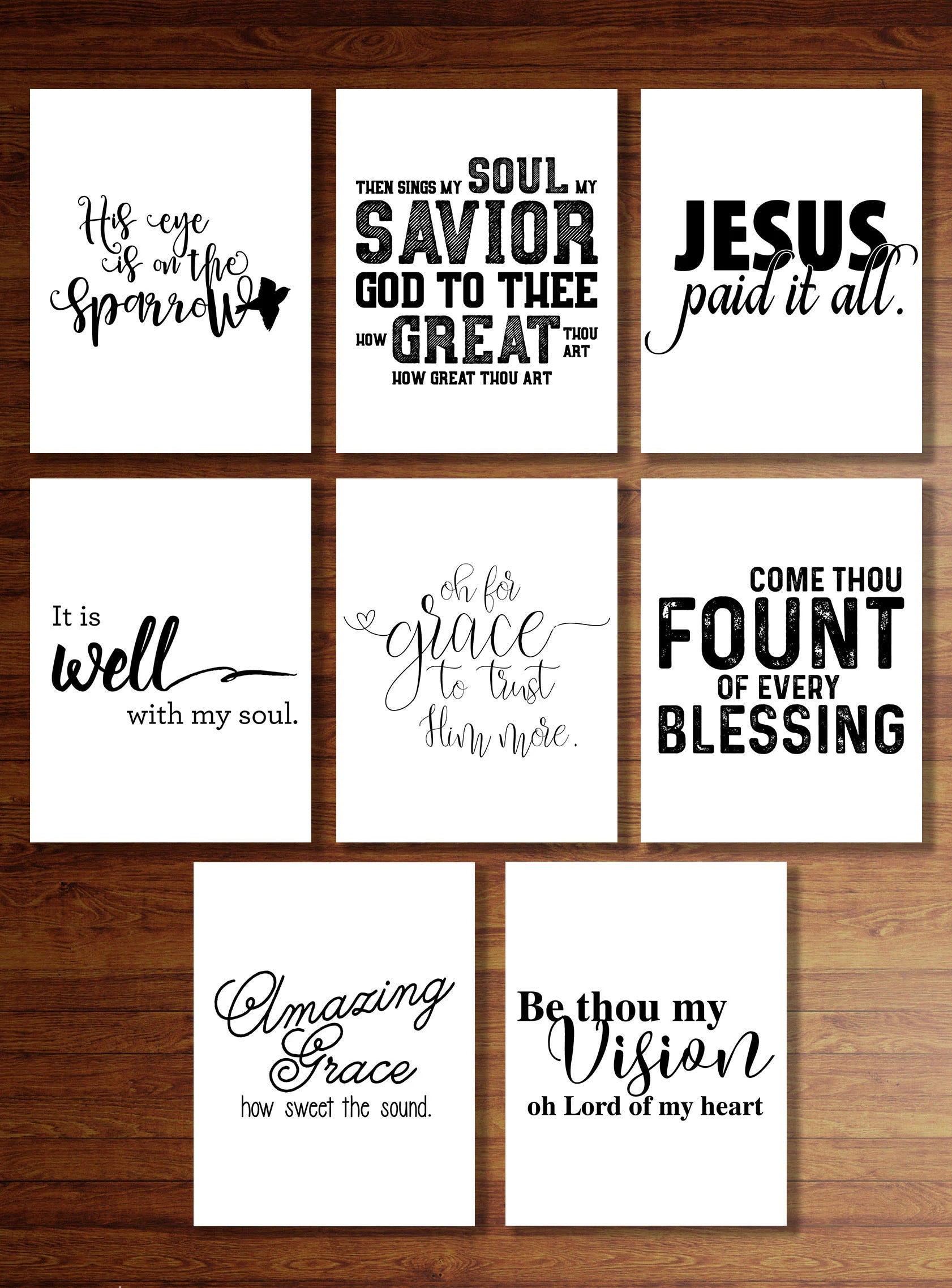 Hymn Notecard Set – Set of 8 🎶✨