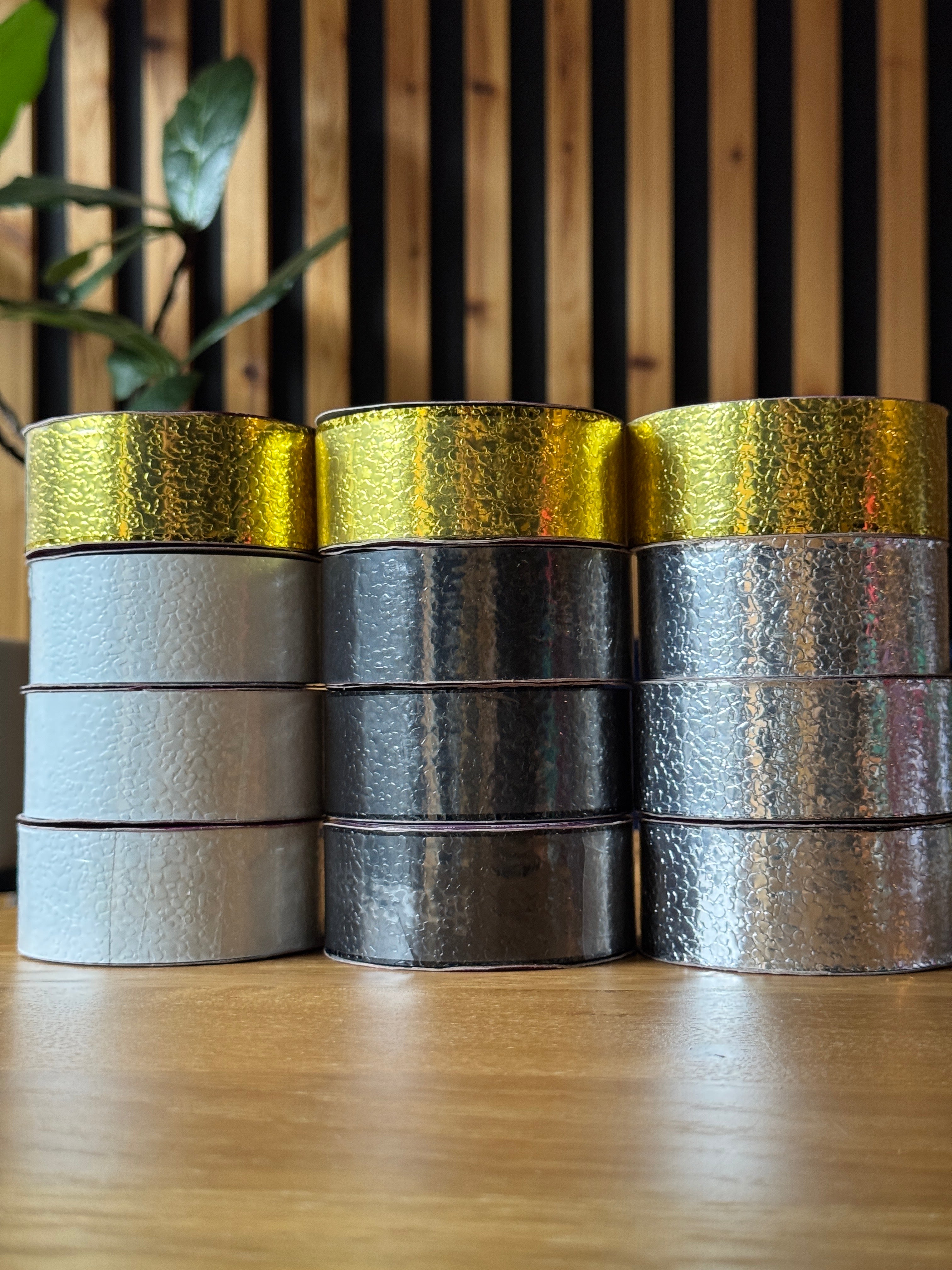 Ice Crunch Ribbon – Metallic Shine for Mums, Crafts & More! (#9 Width)