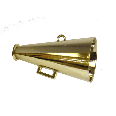 Megaphone Charm – Metallic Gold or Silver | 2.5" Homecoming Mum Trinket