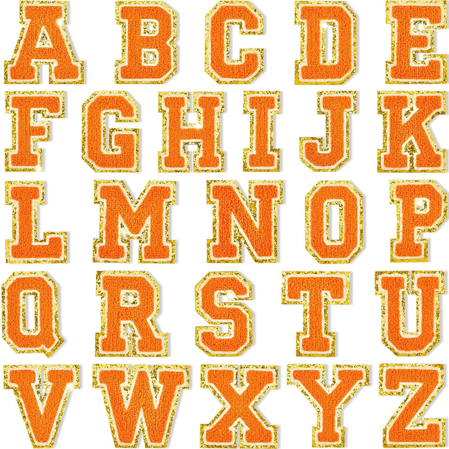 Chenille Letter Patch Set – "HOMECOMING" (Self-Adhesive, 2.2" Gold Trim)