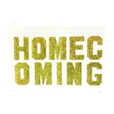 Gold or Silver Glitter "Homecoming" Stickers – 1.5" | 1 Sheet