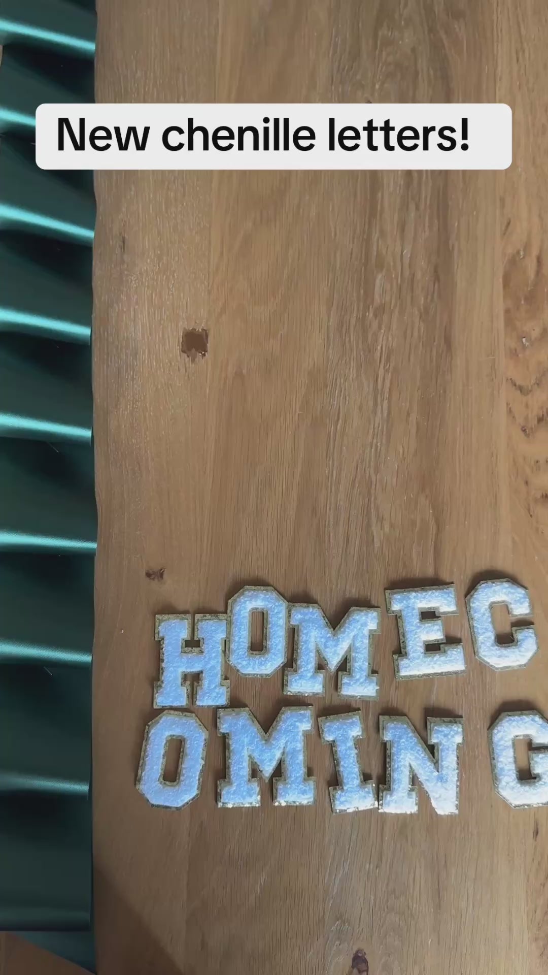 Chenille Letter Patch Set – "HOMECOMING" (Self-Adhesive, 2.2" Gold Trim)