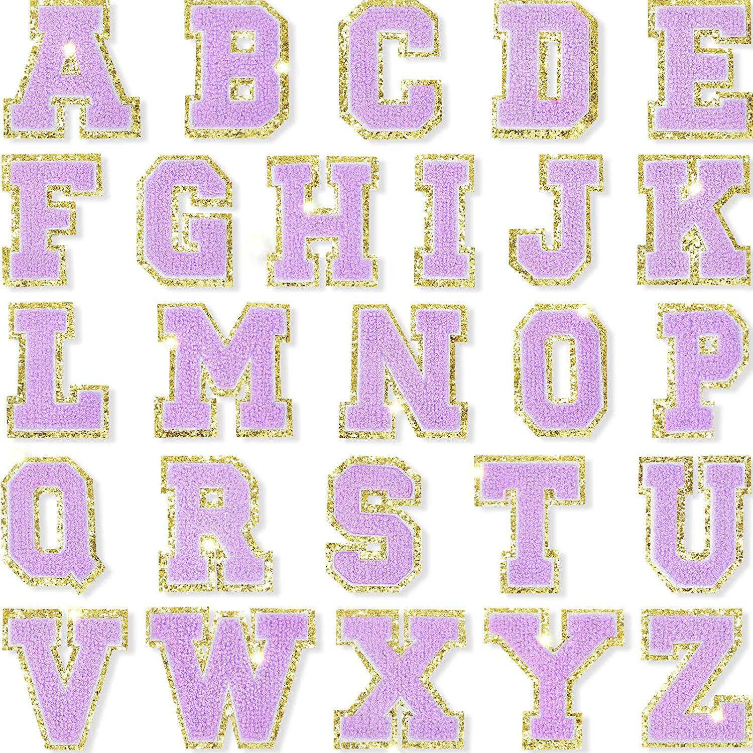 Chenille Letter Patch Set – "HOMECOMING" (Self-Adhesive, 2.2" Gold Trim)