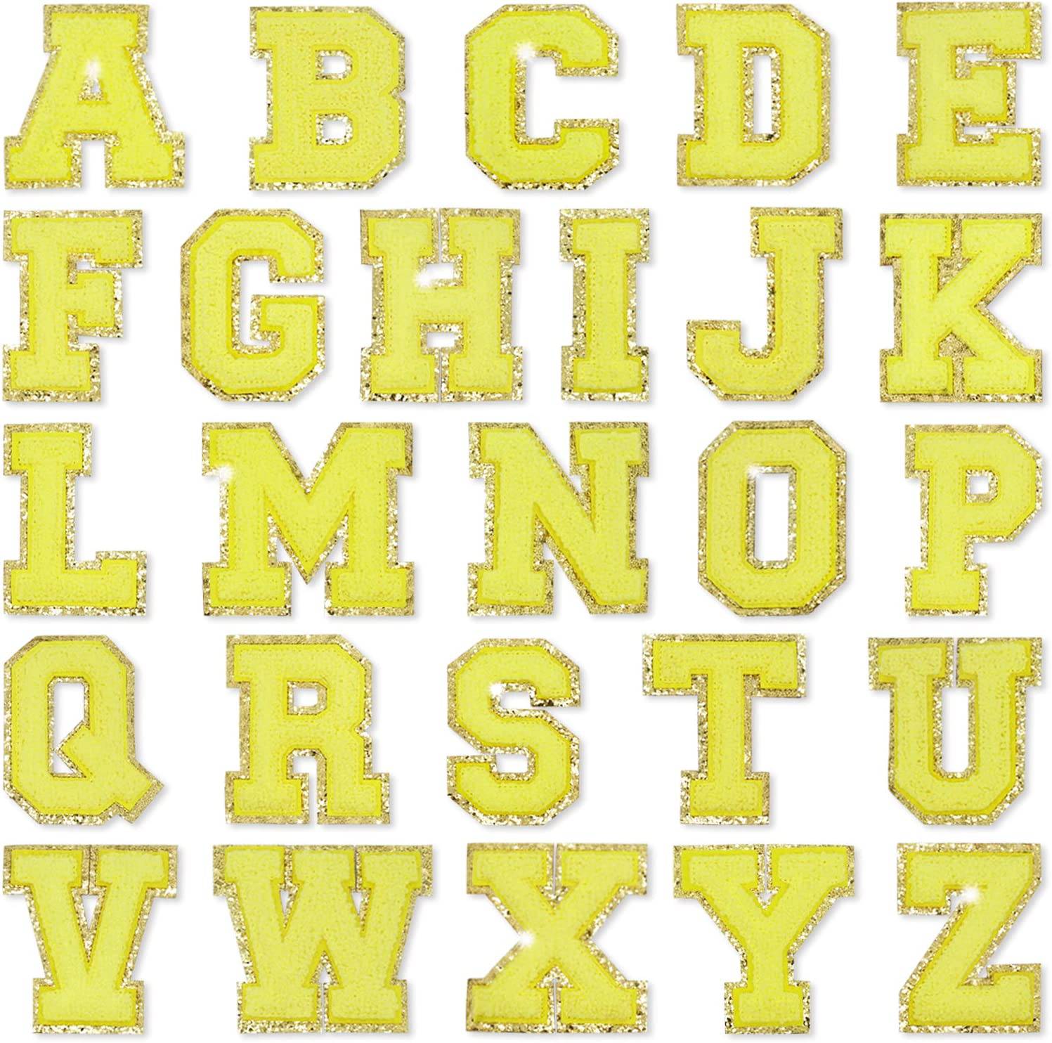 Chenille Letter Patch Set – "HOMECOMING" (Self-Adhesive, 2.2" Gold Trim)