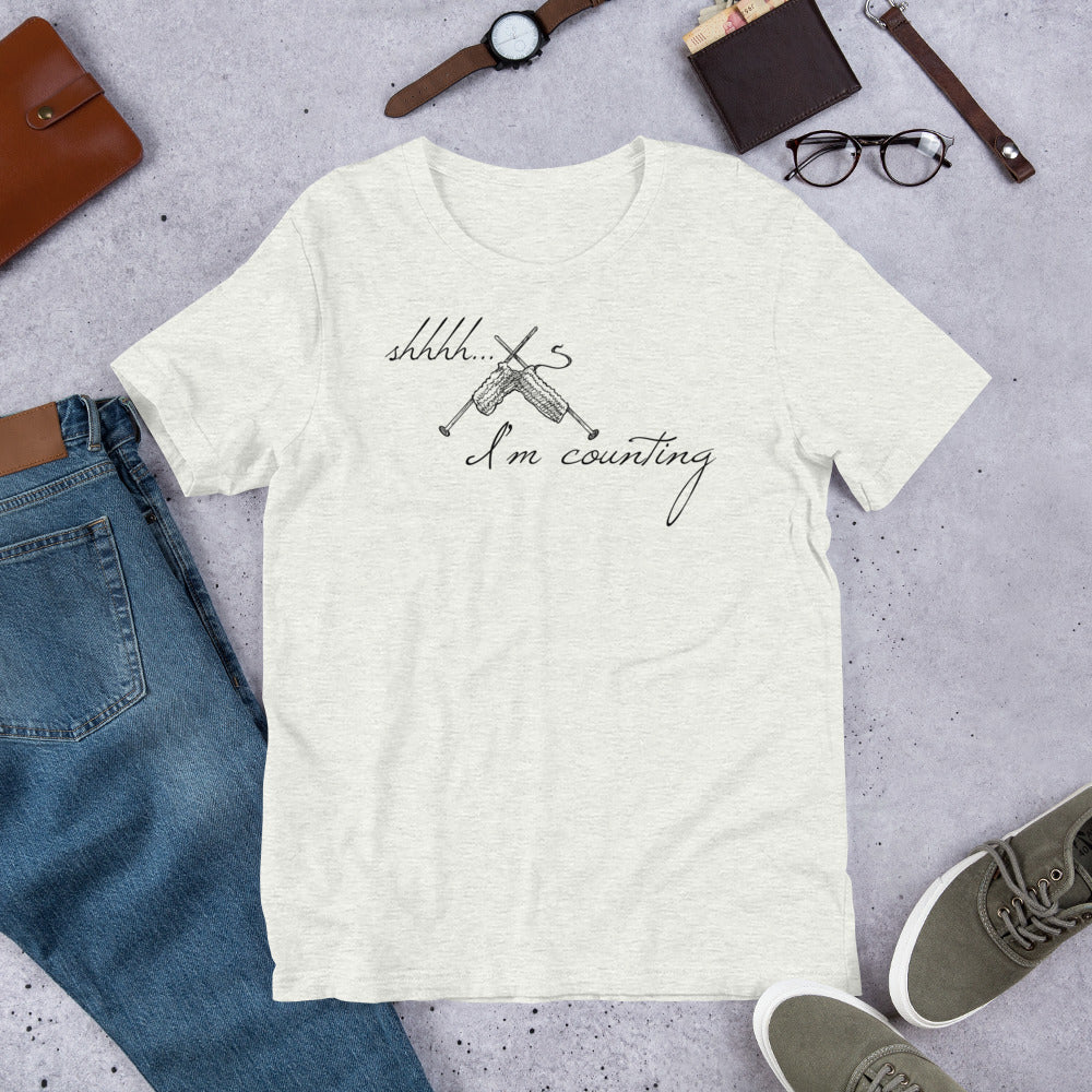 Shhhhh... I'm Counting Knitting T-Shirt – For Serious Stitchers Only!