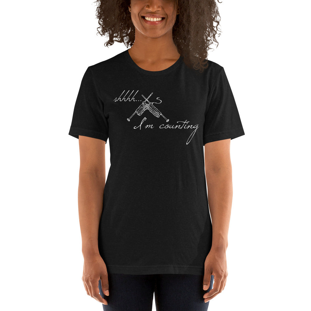 Shhhhh... I'm Counting Knitting T-Shirt – For Serious Stitchers Only!