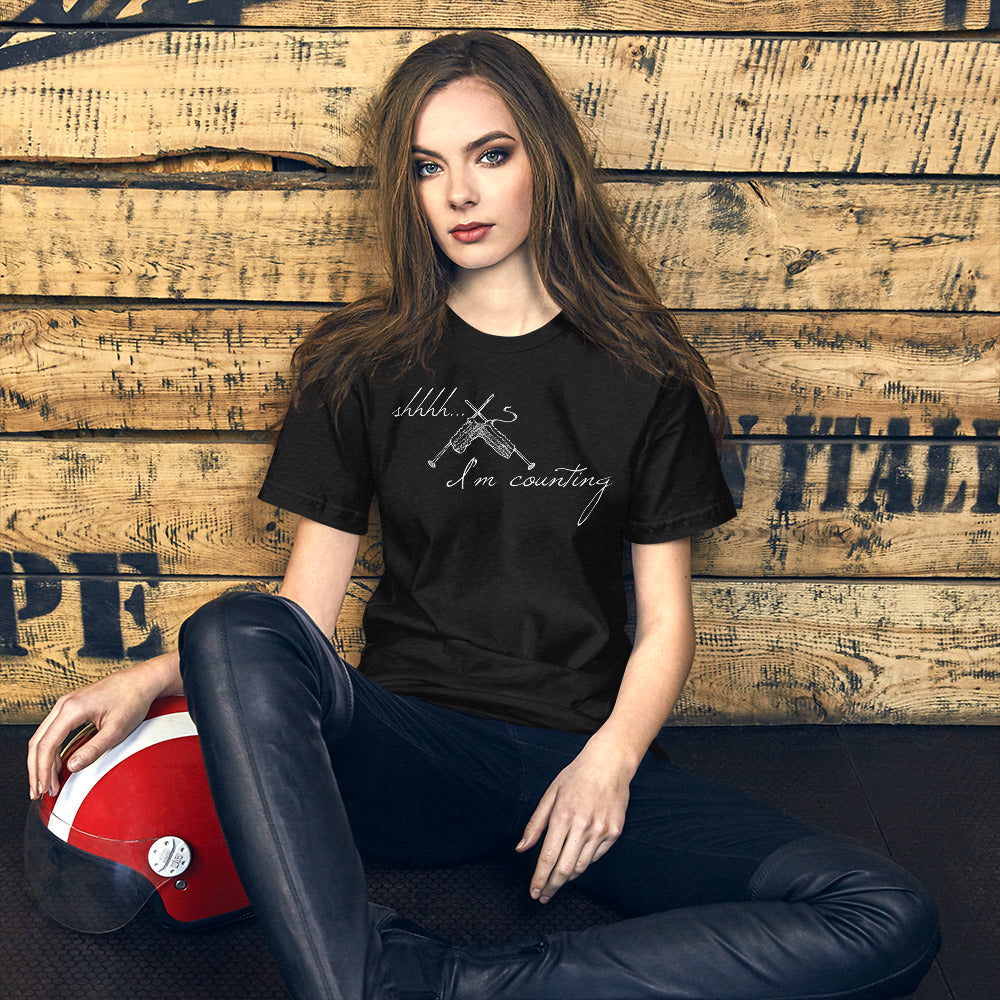 Shhhhh... I'm Counting Knitting T-Shirt – For Serious Stitchers Only!