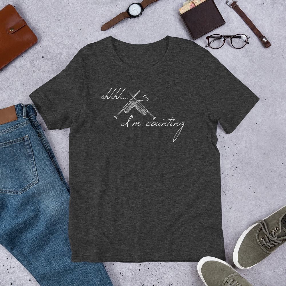Shhhhh... I'm Counting Knitting T-Shirt – For Serious Stitchers Only!