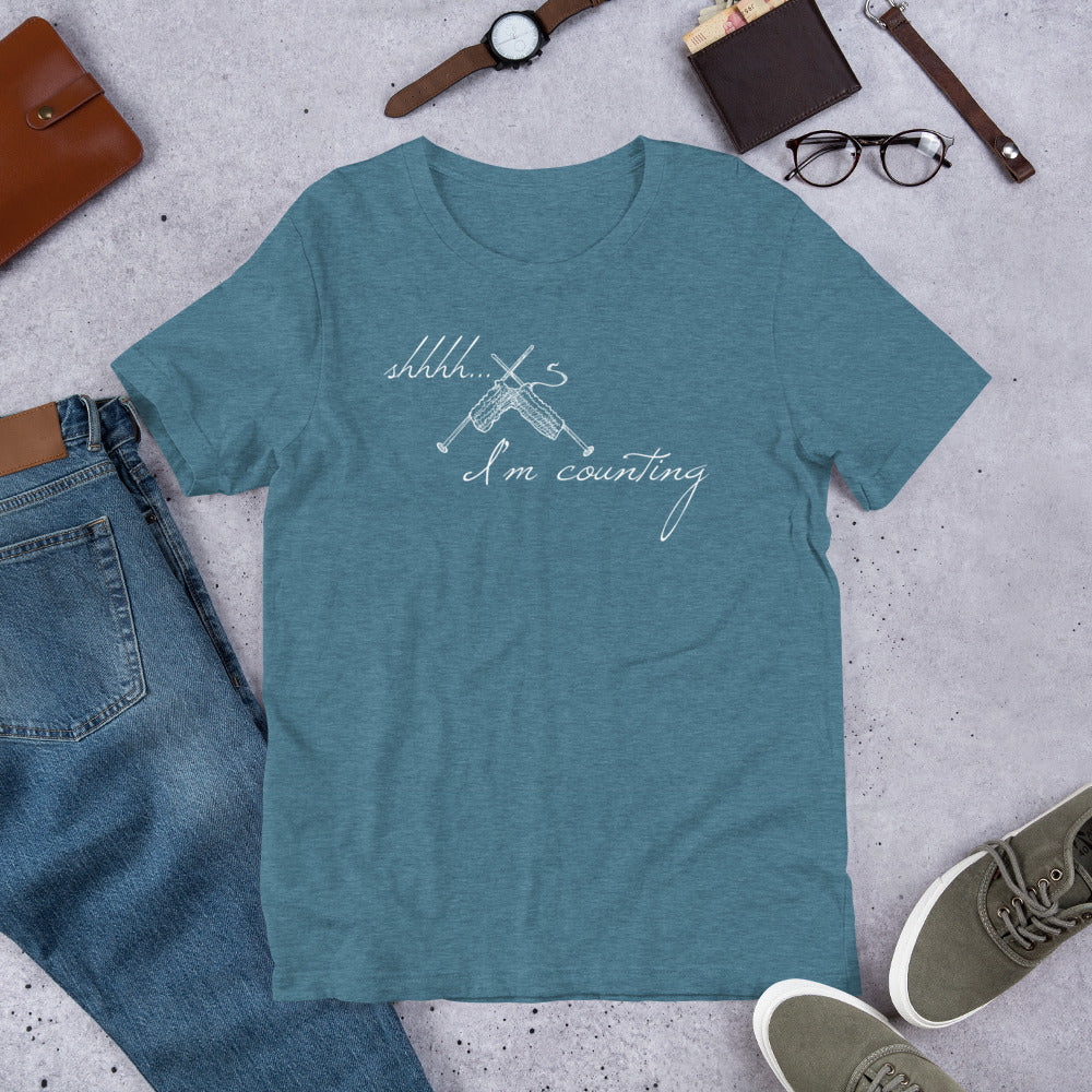 Shhhhh... I'm Counting Knitting T-Shirt – For Serious Stitchers Only!