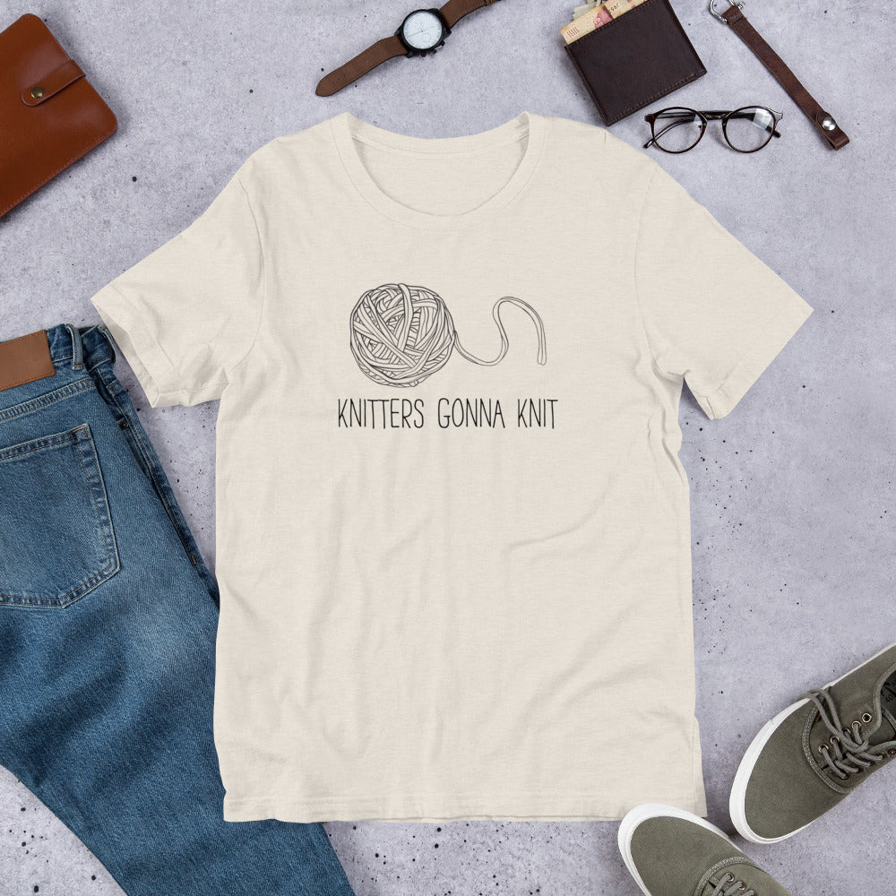 Knitters Gonna Knit Graphic T-Shirt – Fun & Inspirational Tee for Yarn Lovers