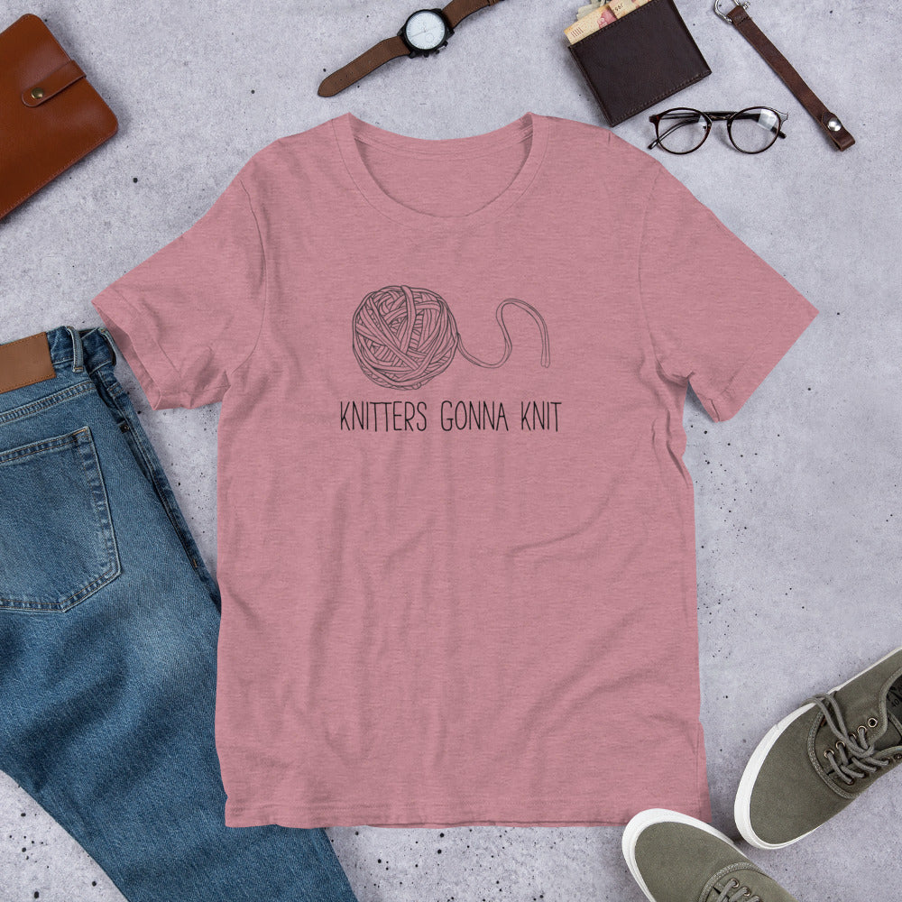 Knitters Gonna Knit Graphic T-Shirt – Fun & Inspirational Tee for Yarn Lovers
