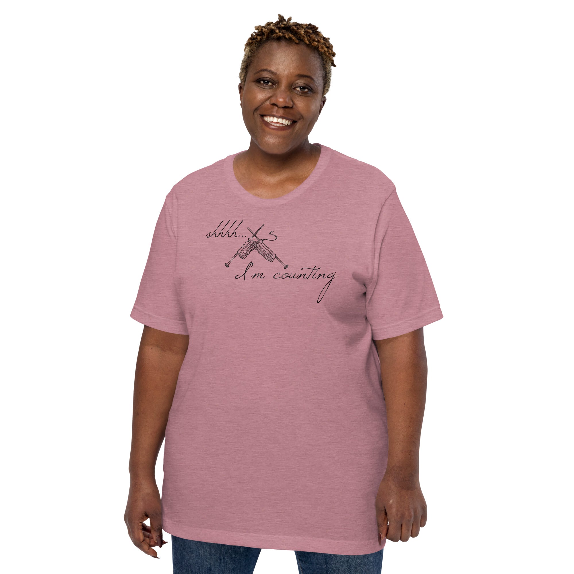 Shhhhh... I'm Counting Knitting T-Shirt – For Serious Stitchers Only!