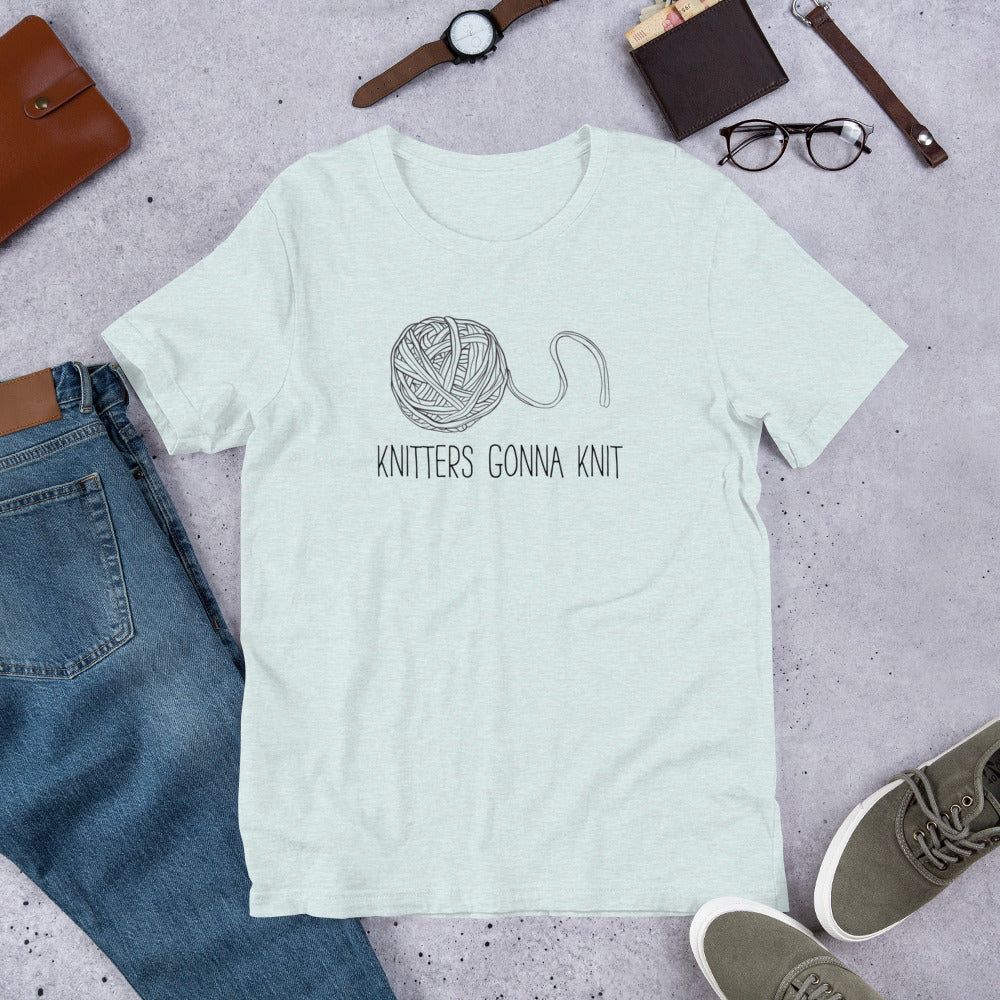 Knitters Gonna Knit Graphic T-Shirt – Fun & Inspirational Tee for Yarn Lovers