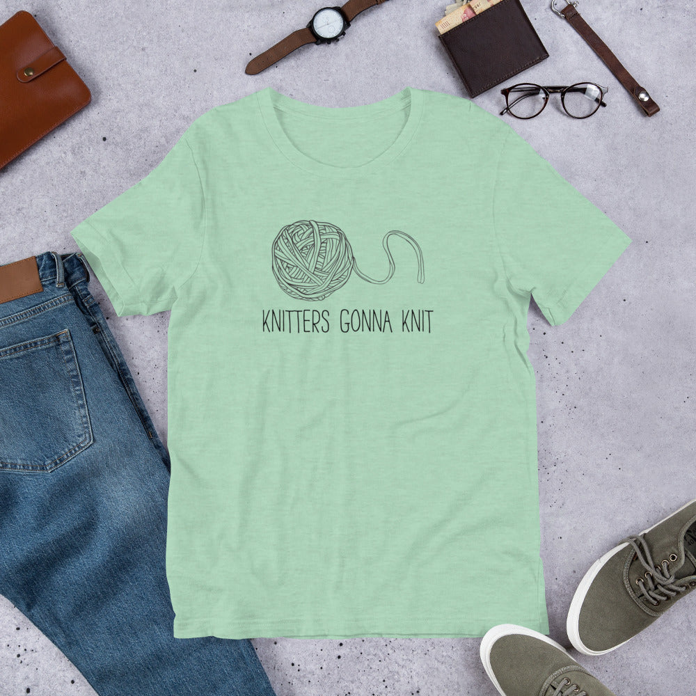 Knitters Gonna Knit Graphic T-Shirt – Fun & Inspirational Tee for Yarn Lovers