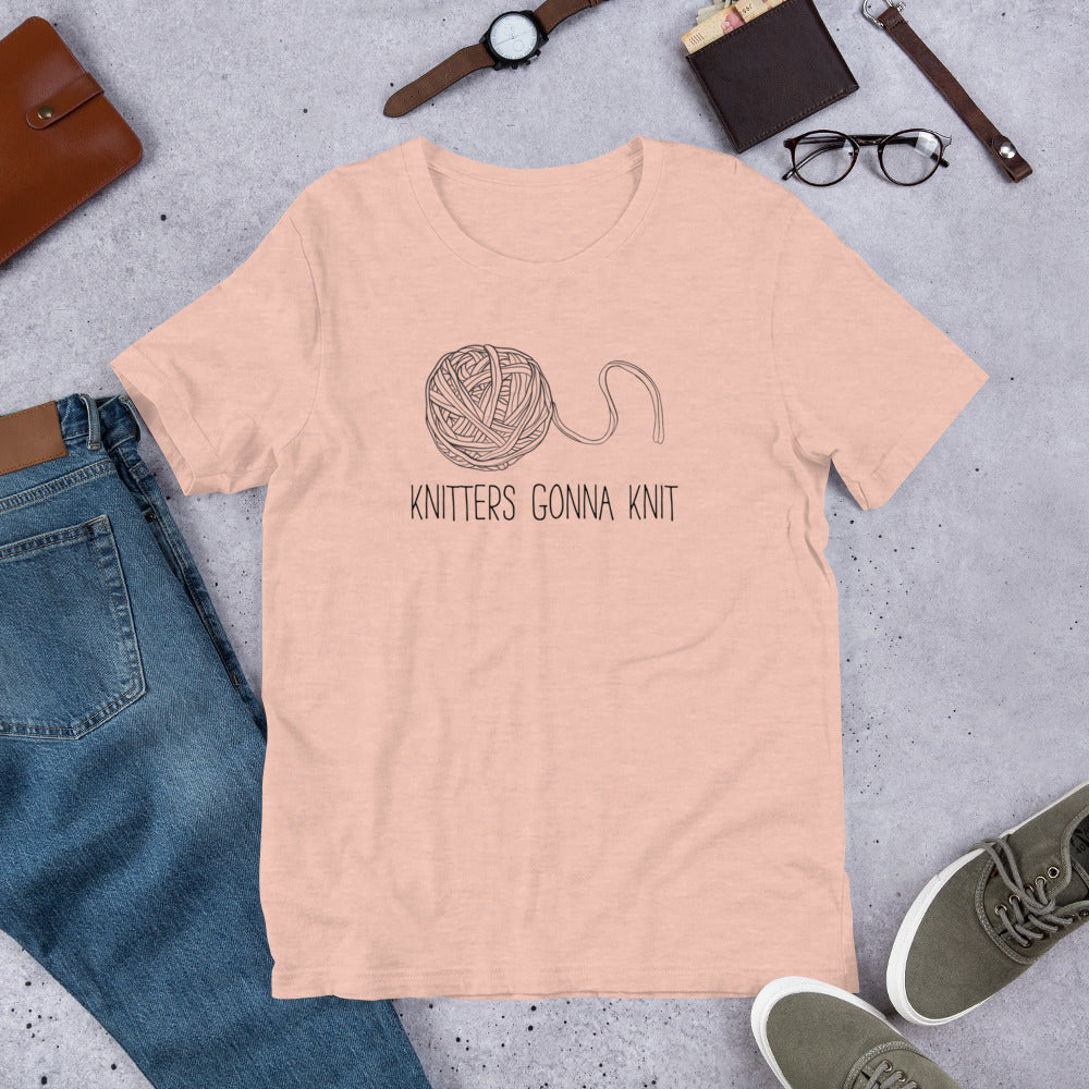 Knitters Gonna Knit Graphic T-Shirt – Fun & Inspirational Tee for Yarn Lovers