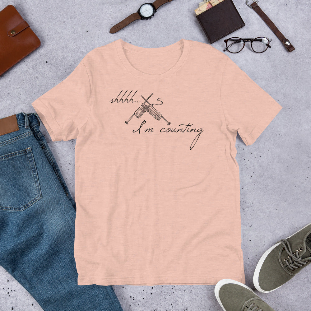 Shhhhh... I'm Counting Knitting T-Shirt – For Serious Stitchers Only!