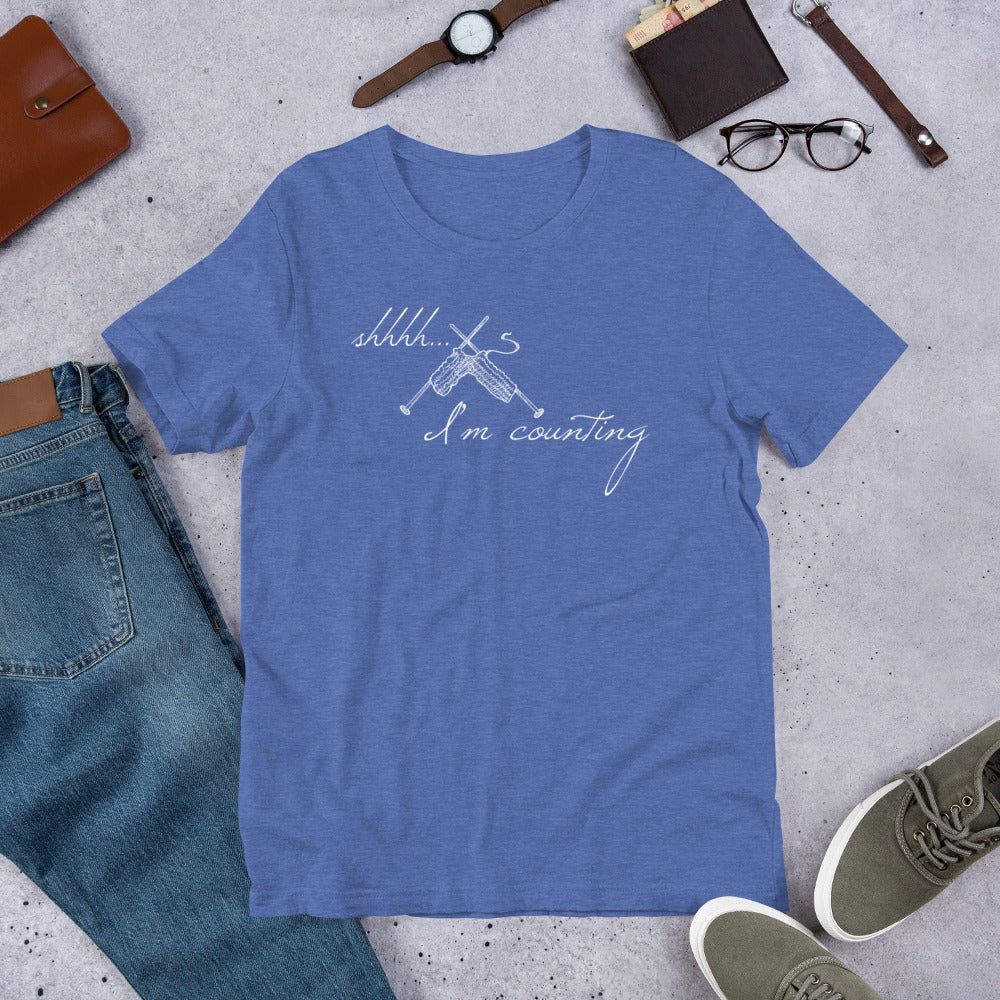 Shhhhh... I'm Counting Knitting T-Shirt – For Serious Stitchers Only!