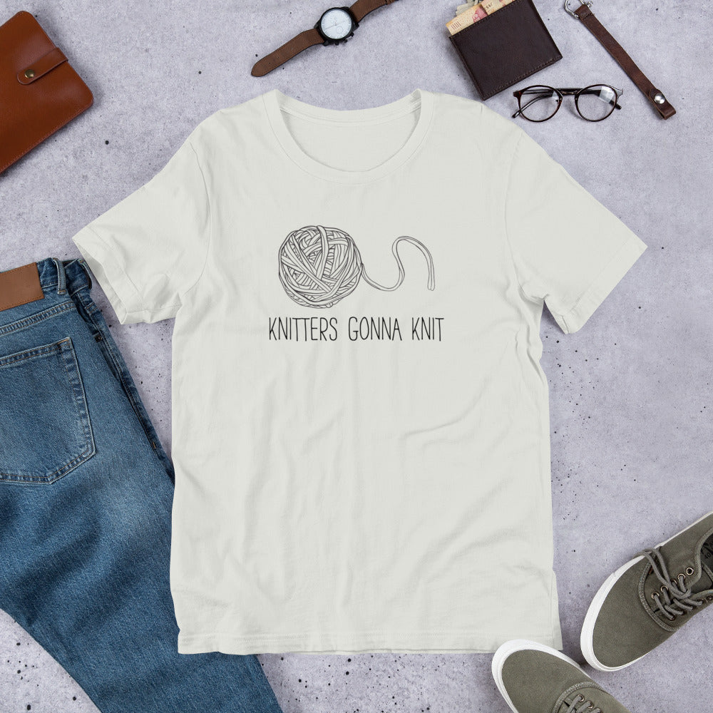 Knitters Gonna Knit Graphic T-Shirt – Fun & Inspirational Tee for Yarn Lovers