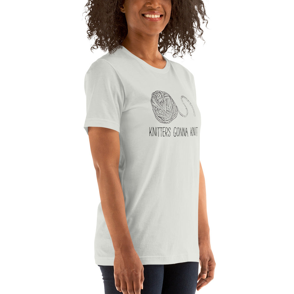 Knitters Gonna Knit Graphic T-Shirt – Fun & Inspirational Tee for Yarn Lovers