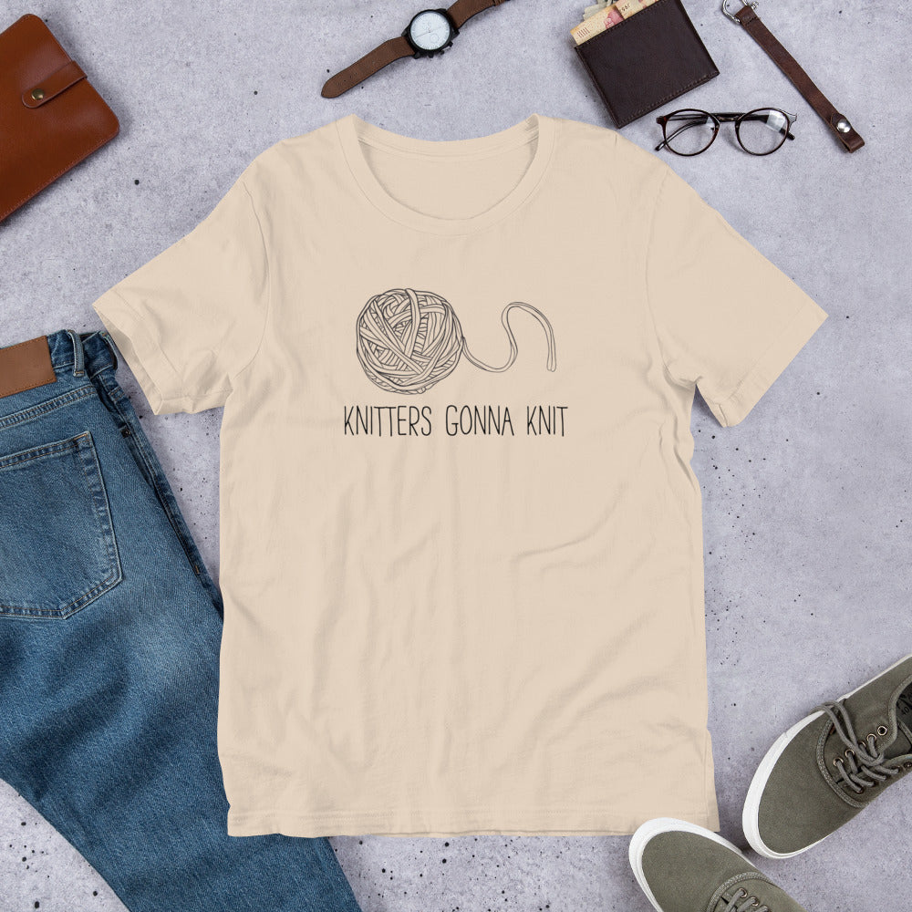 Knitters Gonna Knit Graphic T-Shirt – Fun & Inspirational Tee for Yarn Lovers