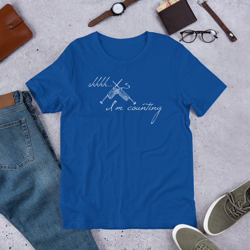 Shhhhh... I'm Counting Knitting T-Shirt – For Serious Stitchers Only!