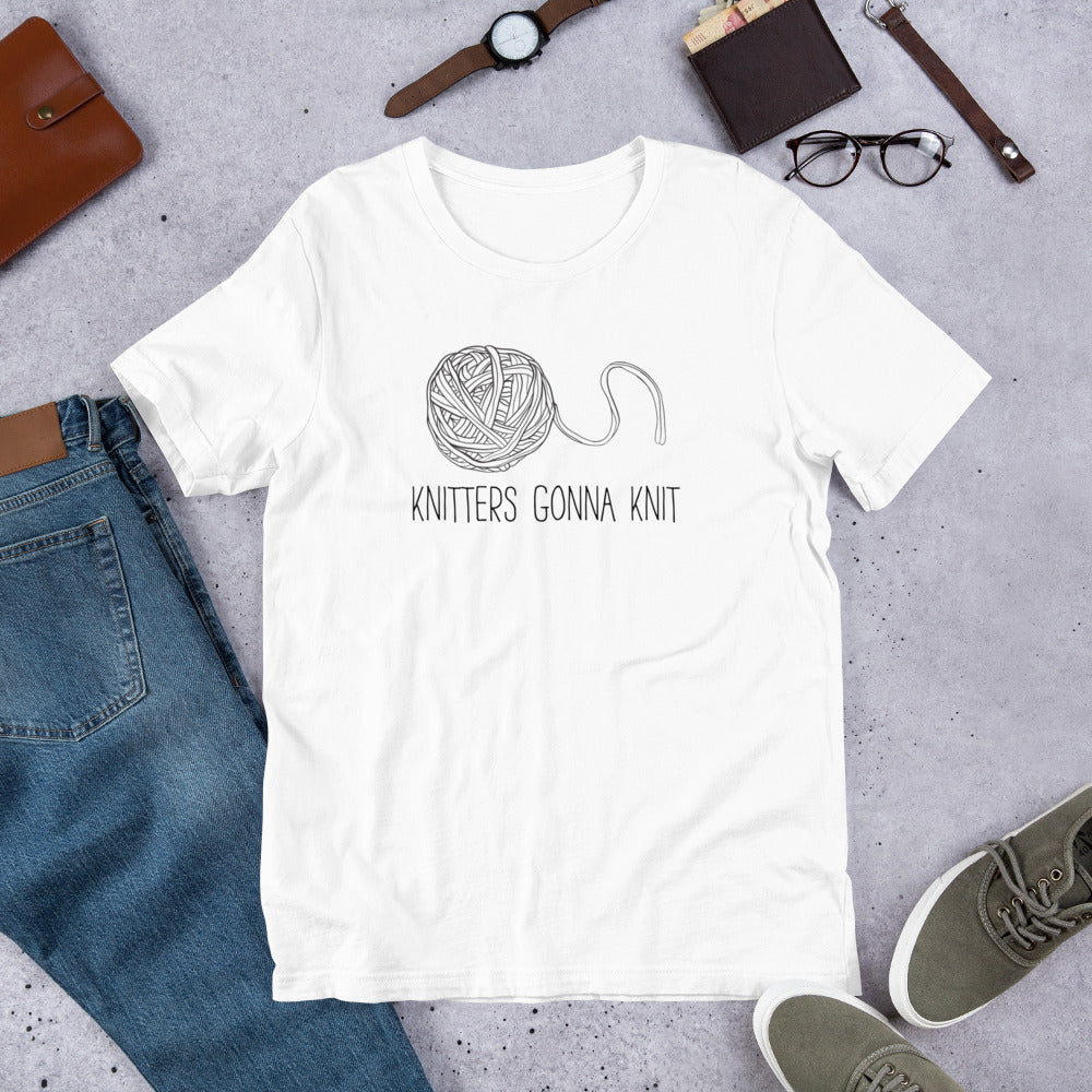 Knitters Gonna Knit Graphic T-Shirt – Fun & Inspirational Tee for Yarn Lovers