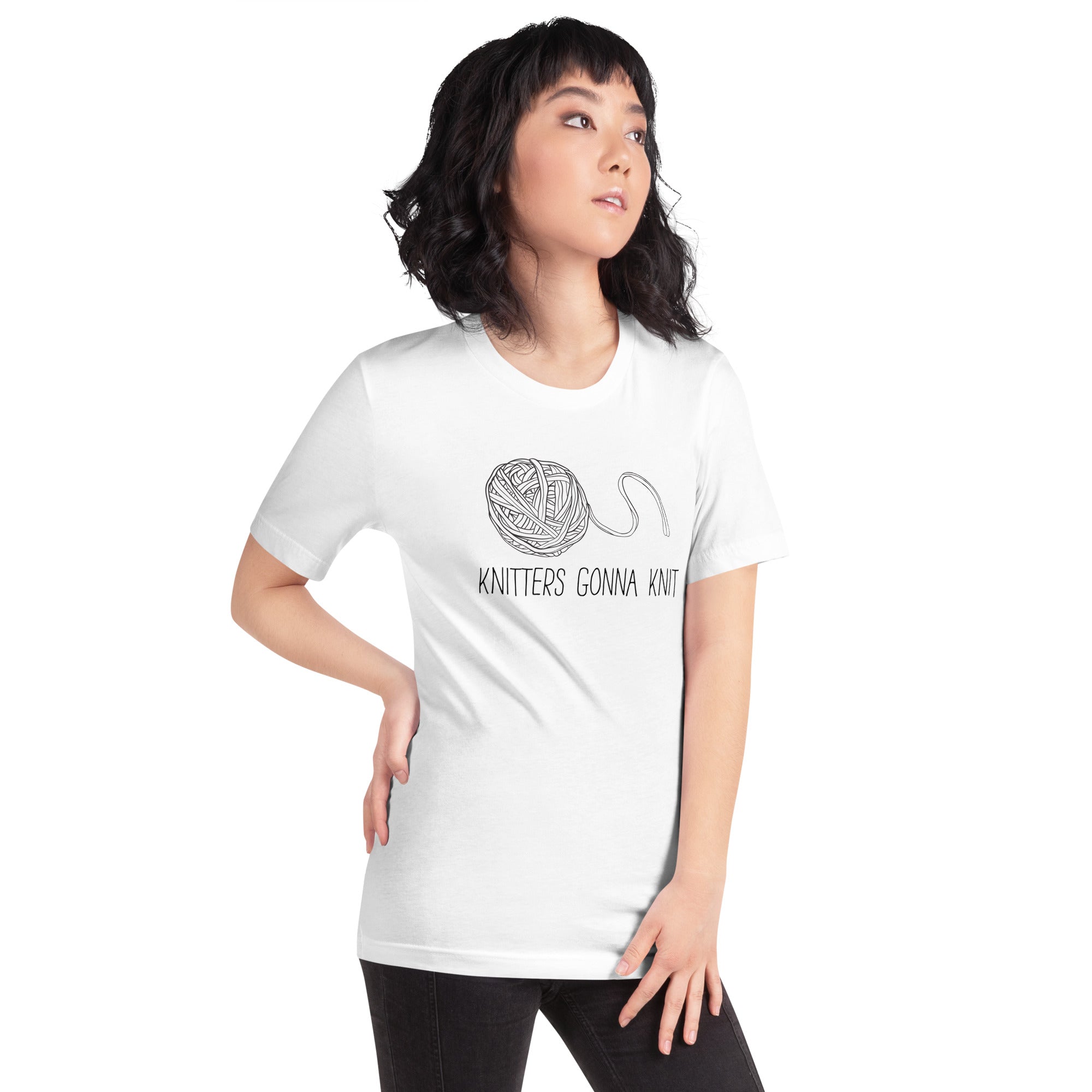 Knitters Gonna Knit Graphic T-Shirt – Fun & Inspirational Tee for Yarn Lovers