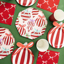 Ornaments & Bows Plates | Festive Christmas Dinner Plates | 9" Disposable Holiday Plates