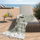 Turkish Beach Towel – Quick Dry, Oversized, Sand-Free – Aqua Grey, 41x68"