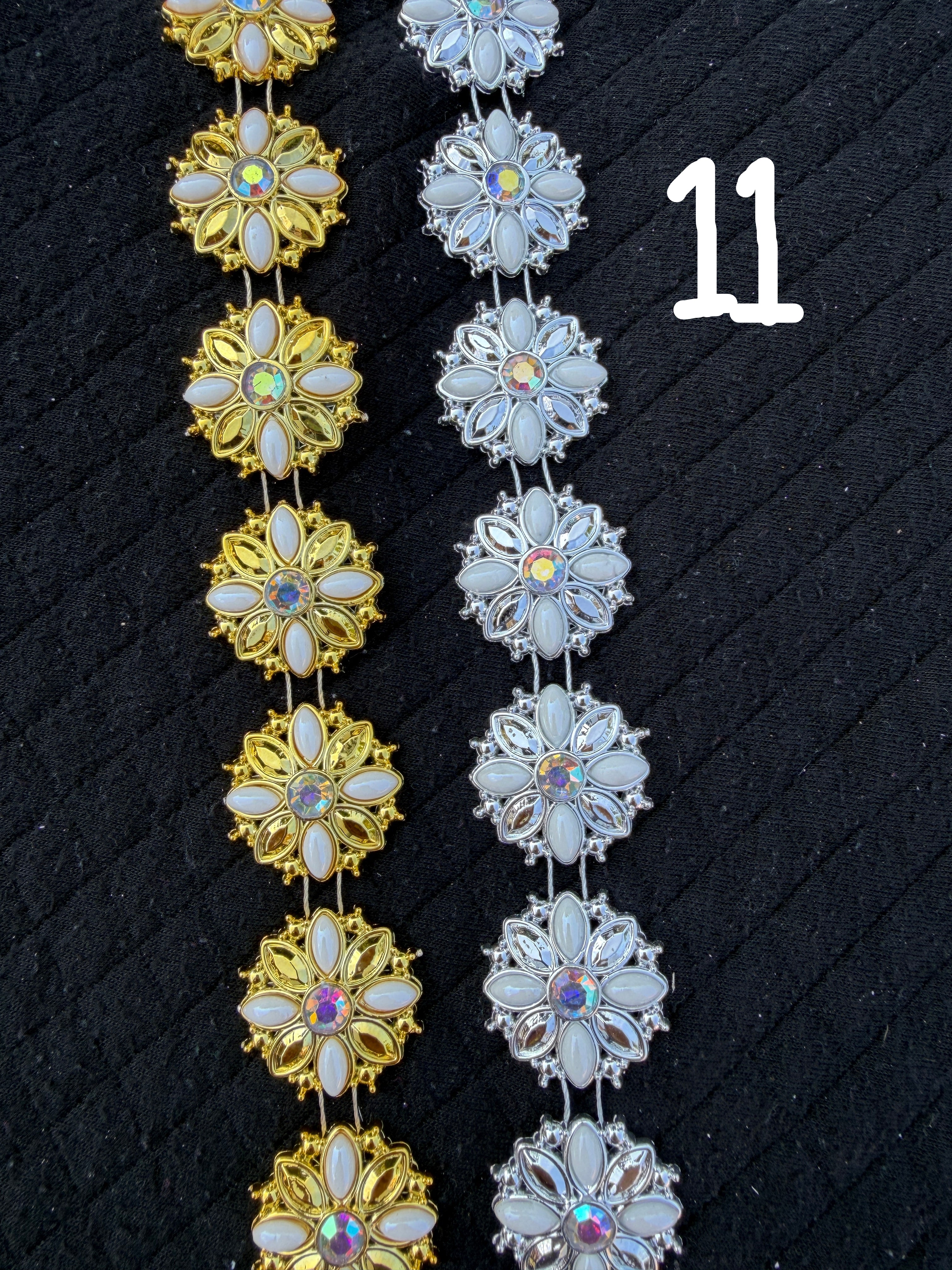 Bling Trim by the Yard | Gold & Silver Rhinestone Trim for Homecoming Mums & Crafts