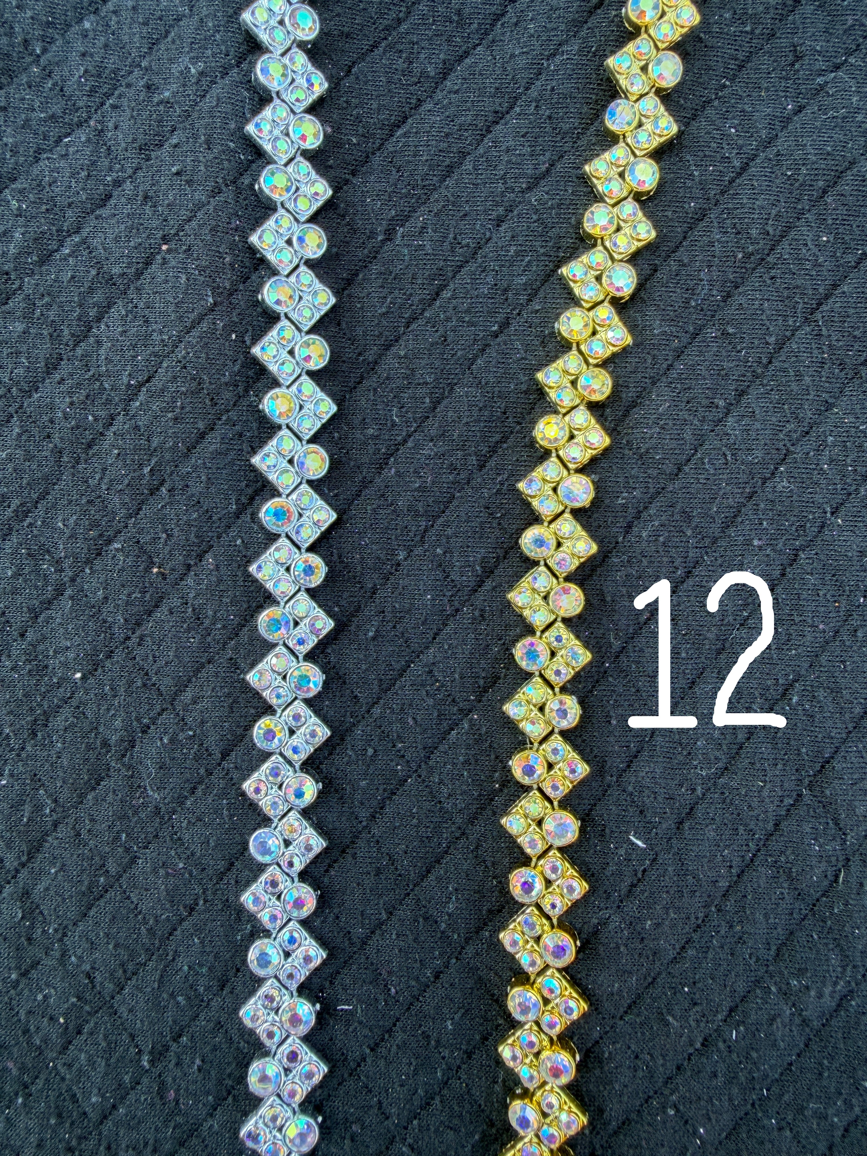 Bling Trim by the Yard | Gold & Silver Rhinestone Trim for Homecoming Mums & Crafts