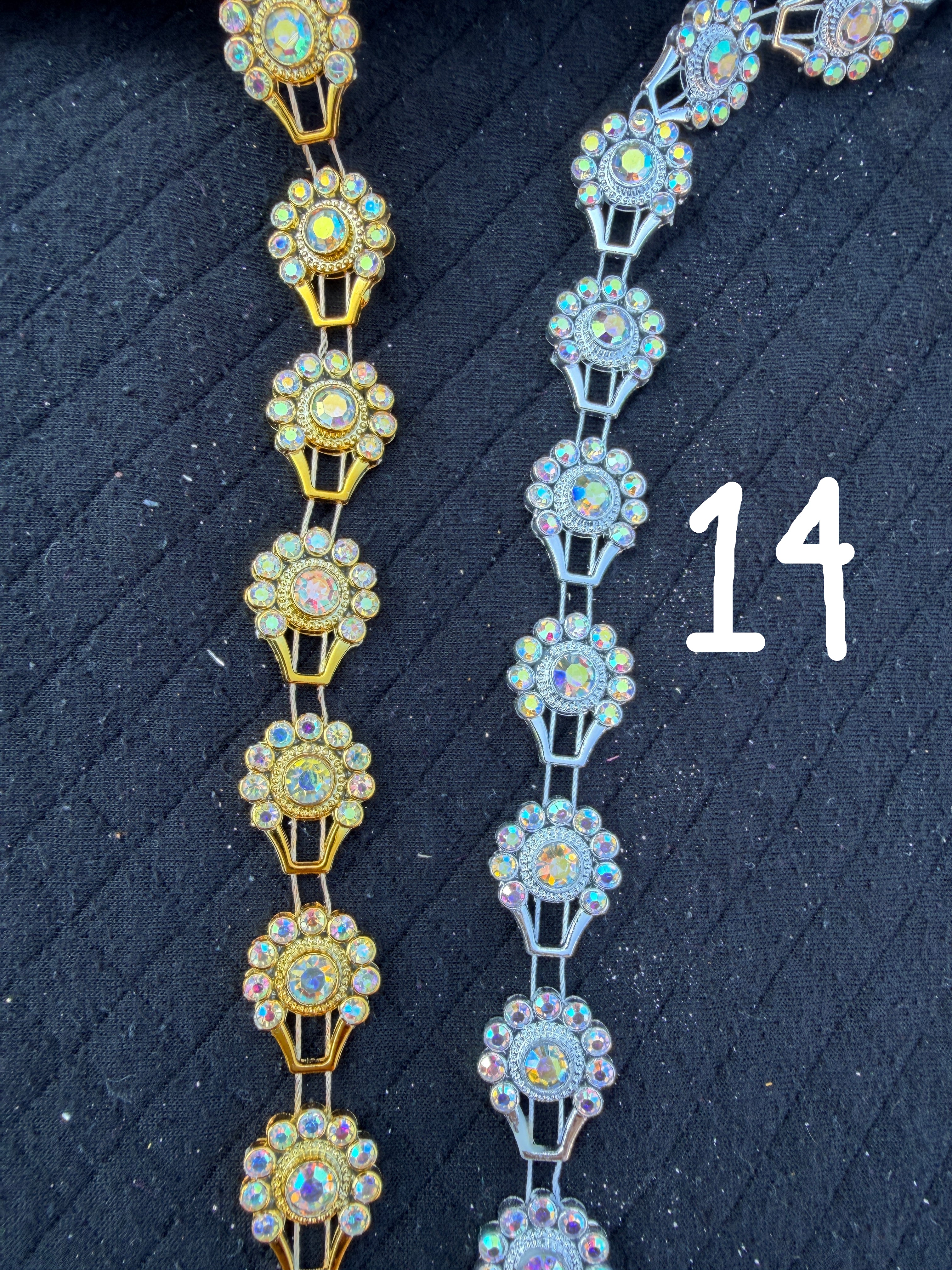 Bling Trim by the Yard | Gold & Silver Rhinestone Trim for Homecoming Mums & Crafts
