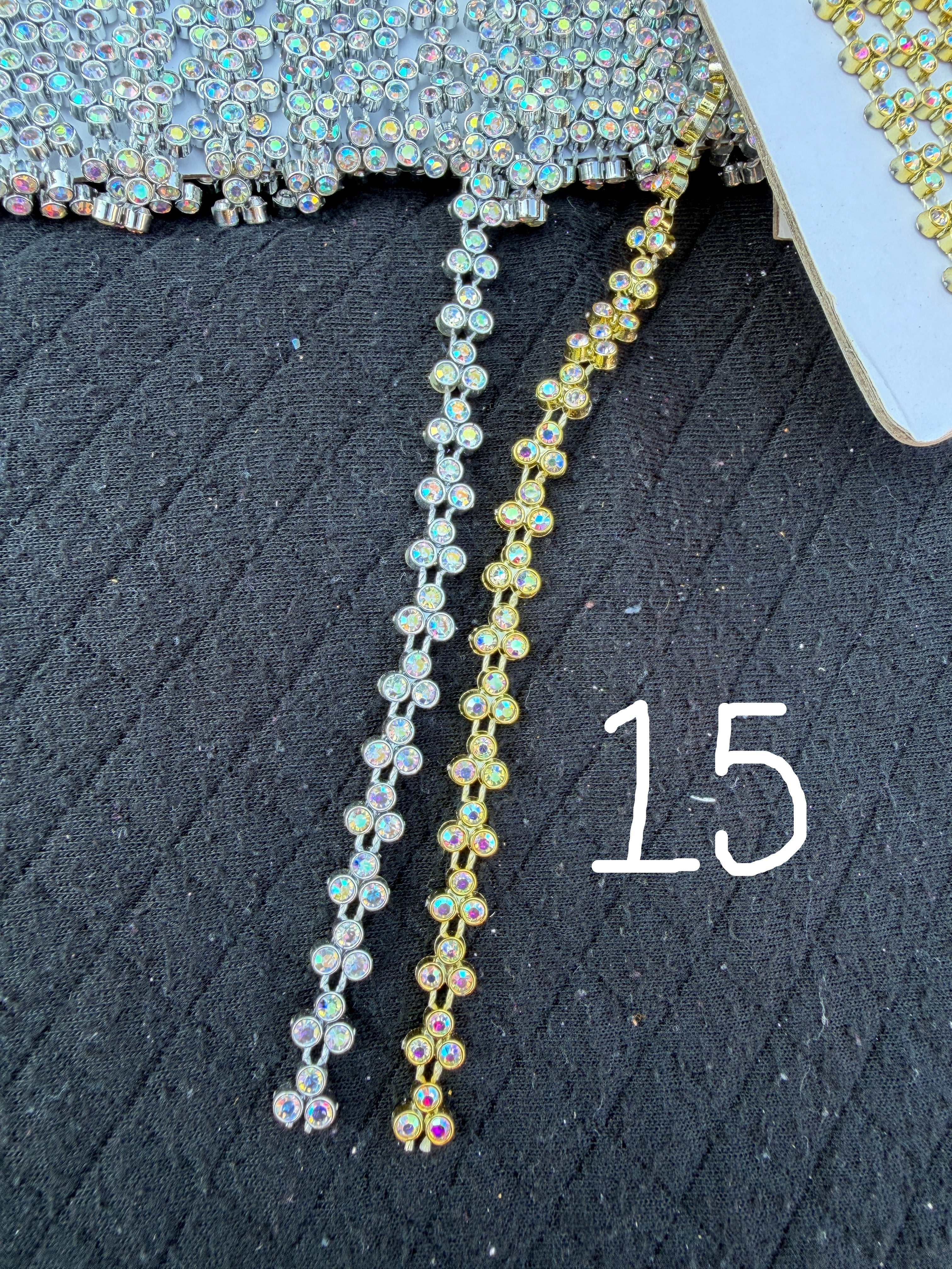 Bling Trim by the Yard | Gold & Silver Rhinestone Trim for Homecoming Mums & Crafts