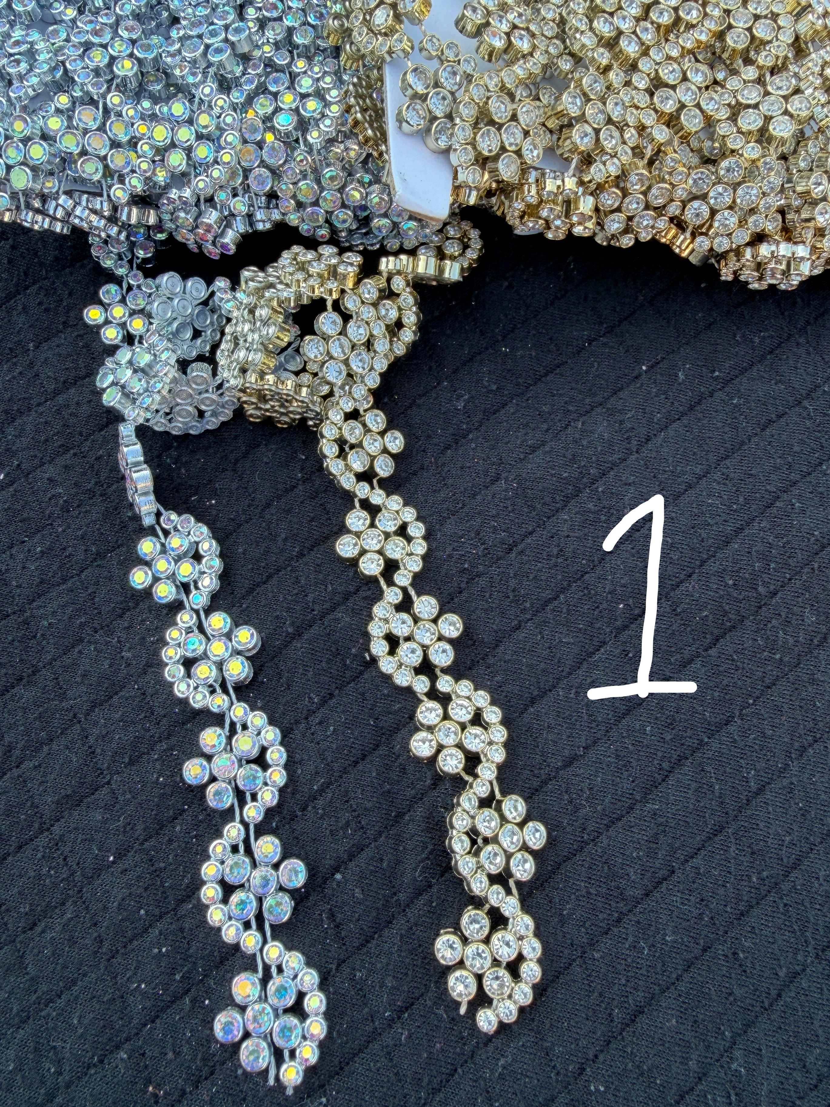 Bling Trim by the Yard | Gold & Silver Rhinestone Trim for Homecoming Mums & Crafts