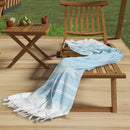 Turkish Beach Towel – Quick Dry, Oversized, Sand-Free – Aqua Grey, 41x68"