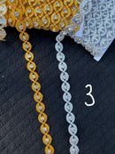 Bling Trim by the Yard | Gold & Silver Rhinestone Trim for Homecoming Mums & Crafts
